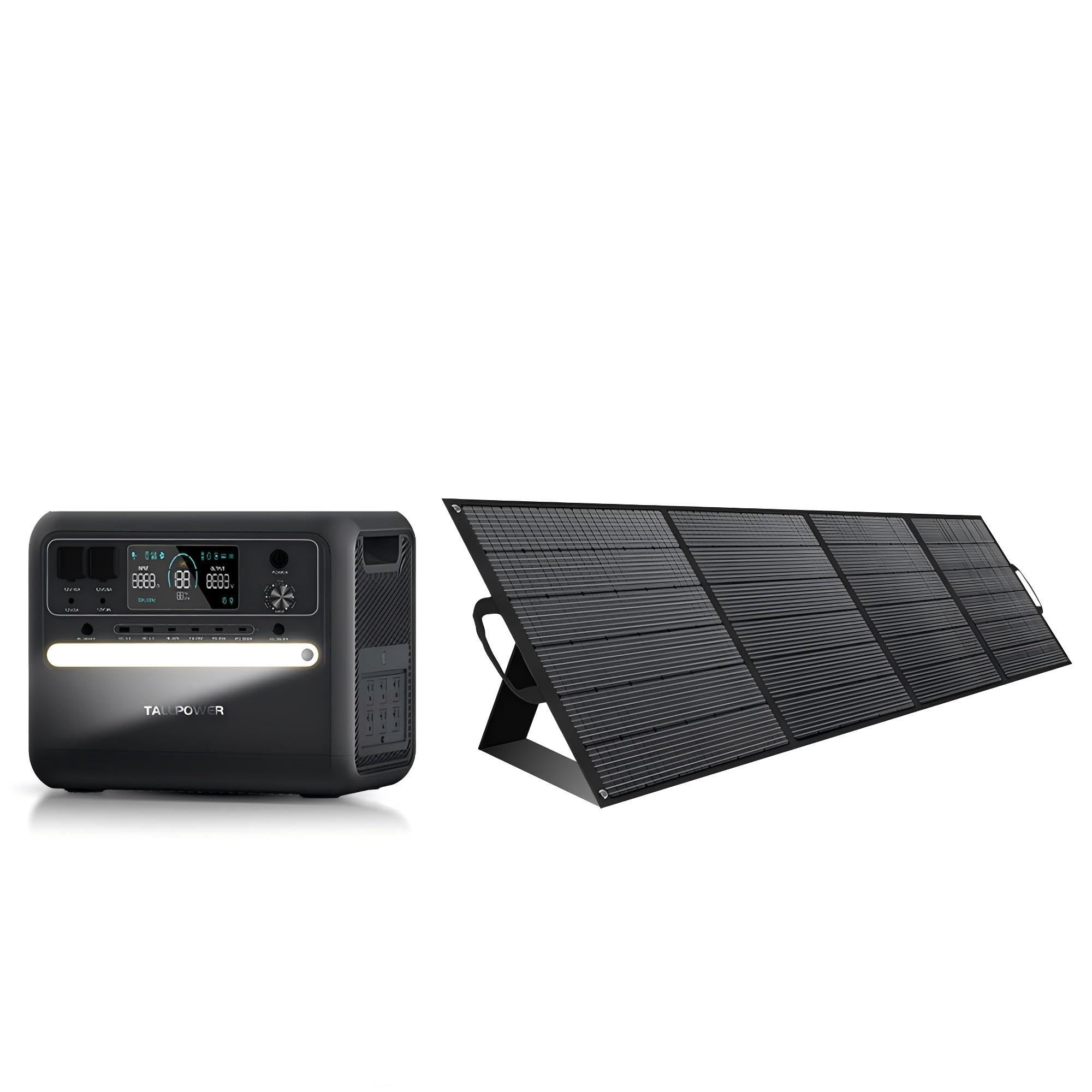 TALLPOWER 2400W Portable Power Station 2160Wh LFP Battery Backup 6 2600W AC Outlets 4800W Power Lifting 20-Year Lifespan