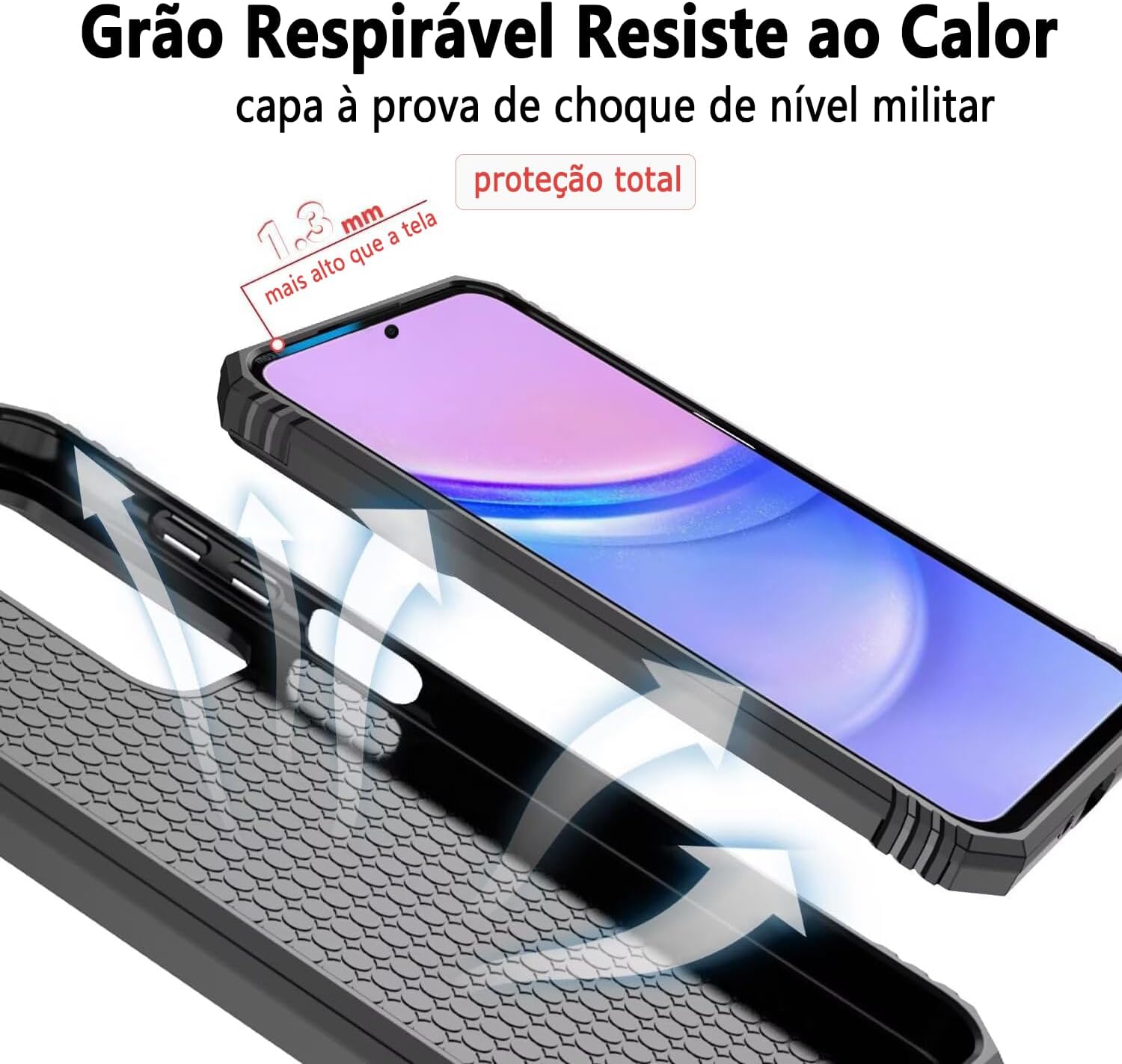 Capinha Capa para Samsung Galaxy S24 Fe + 2 Películas de Vidro Temperado | Capa Anti-Impacto | Proteção da Câmera | Resistente a Arranhões | Aberturas Precisos | Armadura Militar Capinha Capa para Samsung Galaxy S24 Fe + 2 Películas de Vidro Temperado | Capa Anti-Impacto | Proteção da Câmera | Resistente a Arranhões | Aberturas Precisos | Armadura Militar