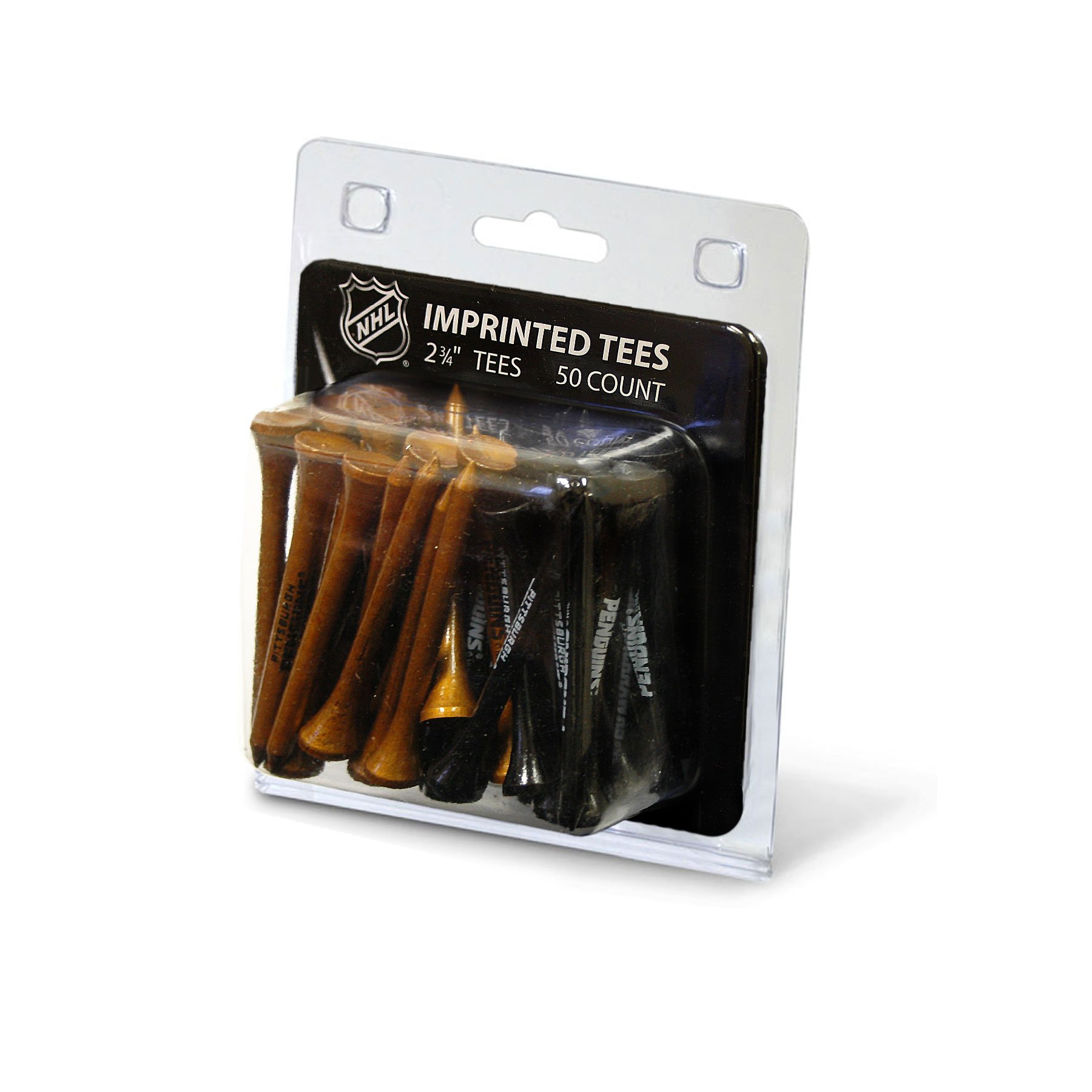 Team Golf NHL Pittsburgh Penguins Pack of 50 Golf Tees 2-3/4" Golf Tees, 50 Pack, Regulation Size, Multi Team Colors