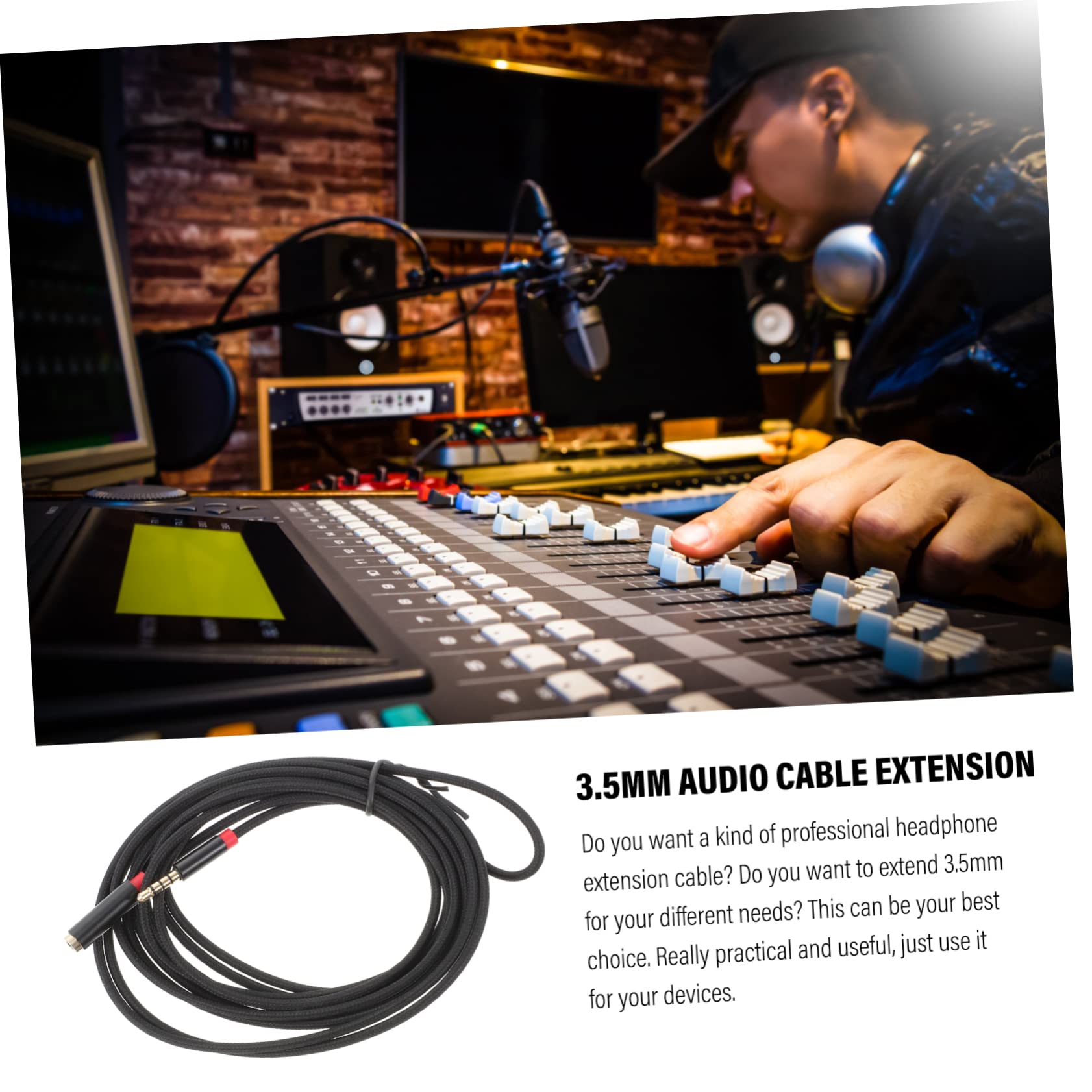 jojofuny 5pezzi Cavo Di Estensione Per Cuffie Maschio Femmina Adatto Per Audio Professionale Home Theater e Conferenze Compatibile Con Microfono e Dispositivi Audio