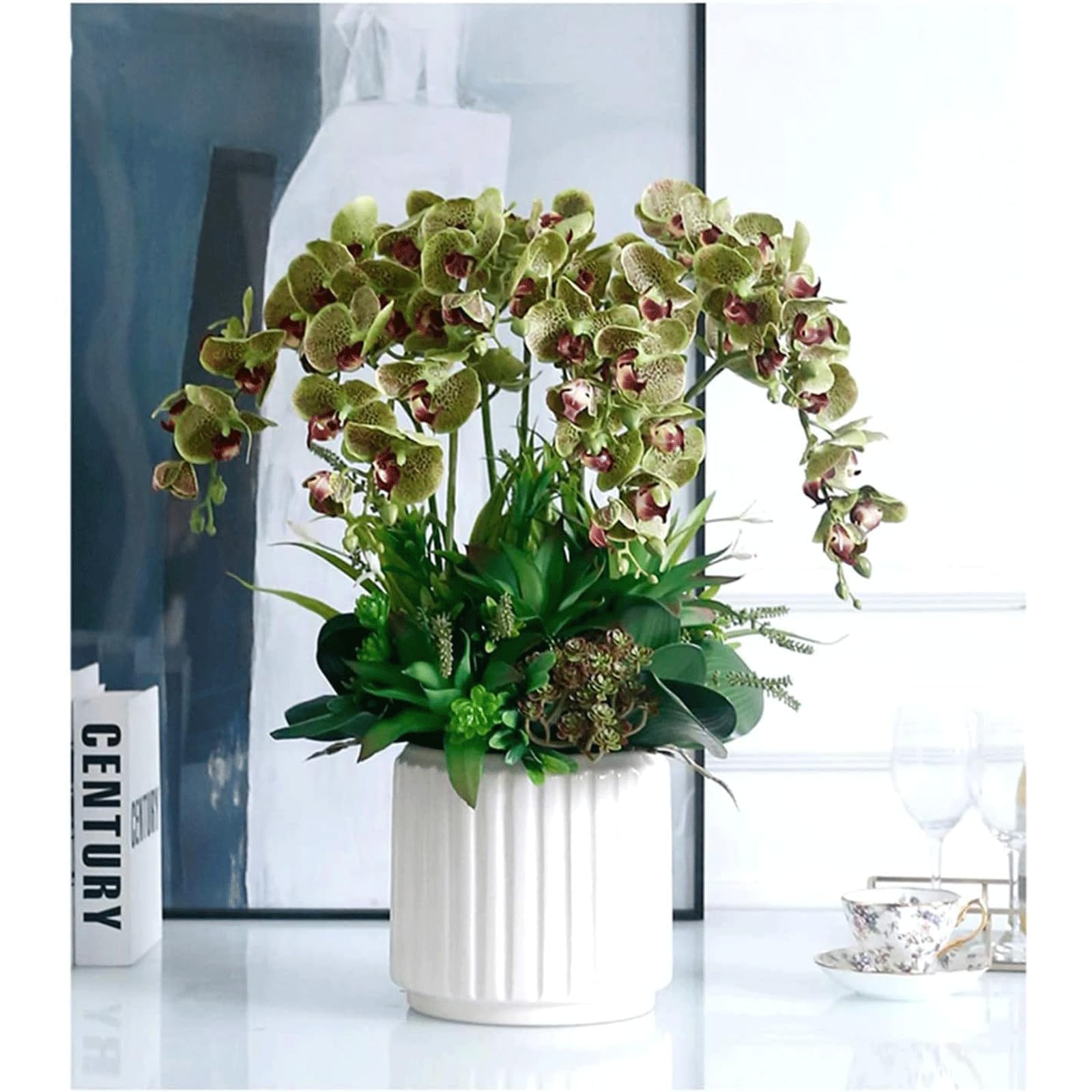 Fleurs artificielles réalistes pour la salle à manger et le bureau