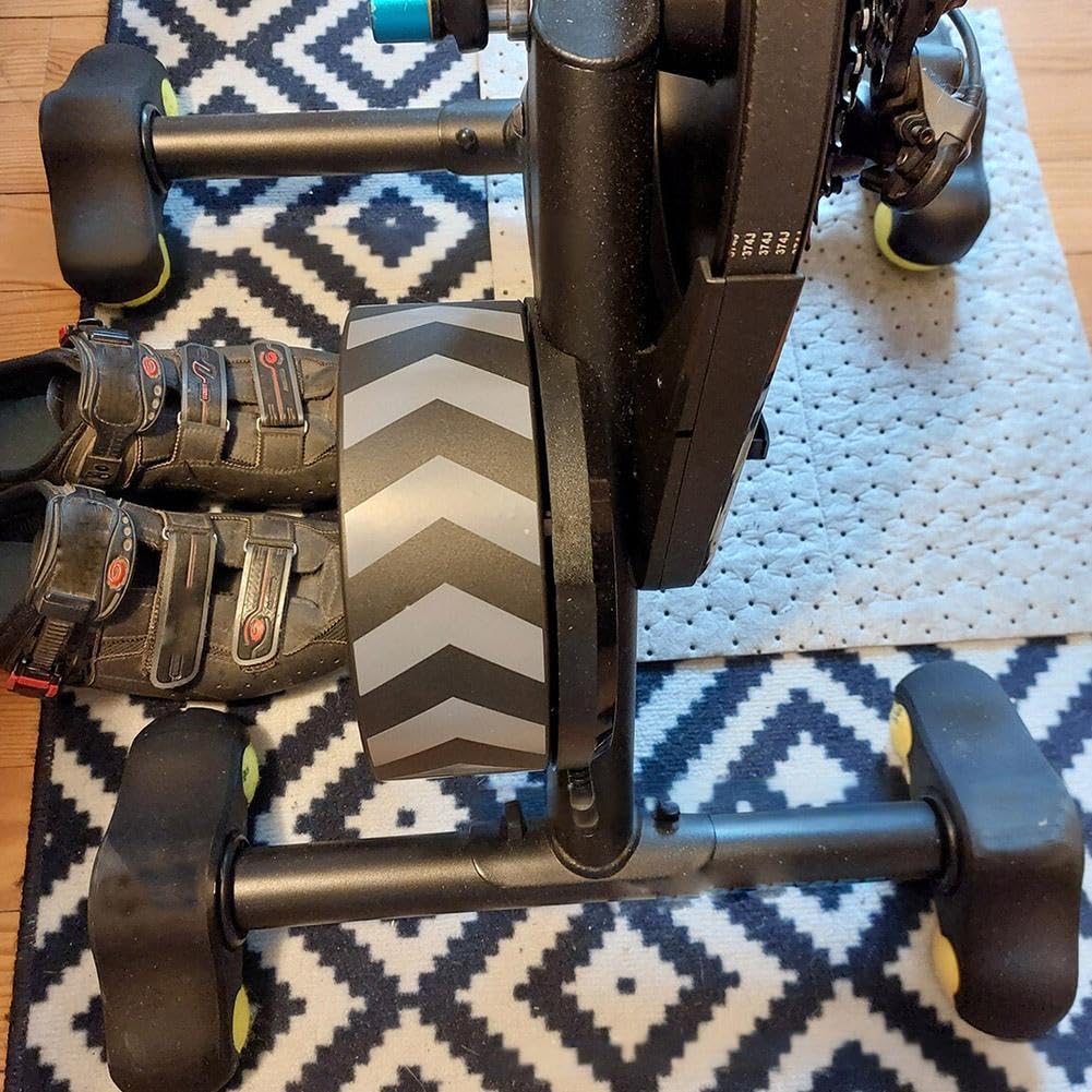 4er-Pack Indoor-Cycling-Schnappfuß-Adapter mit 8er-Pack Tennis-Stabilitätszubehör, für Fahrrad-Widerstandstrainer Heim-Indoor-Übung Kickr Core Workout-Ausrüstung