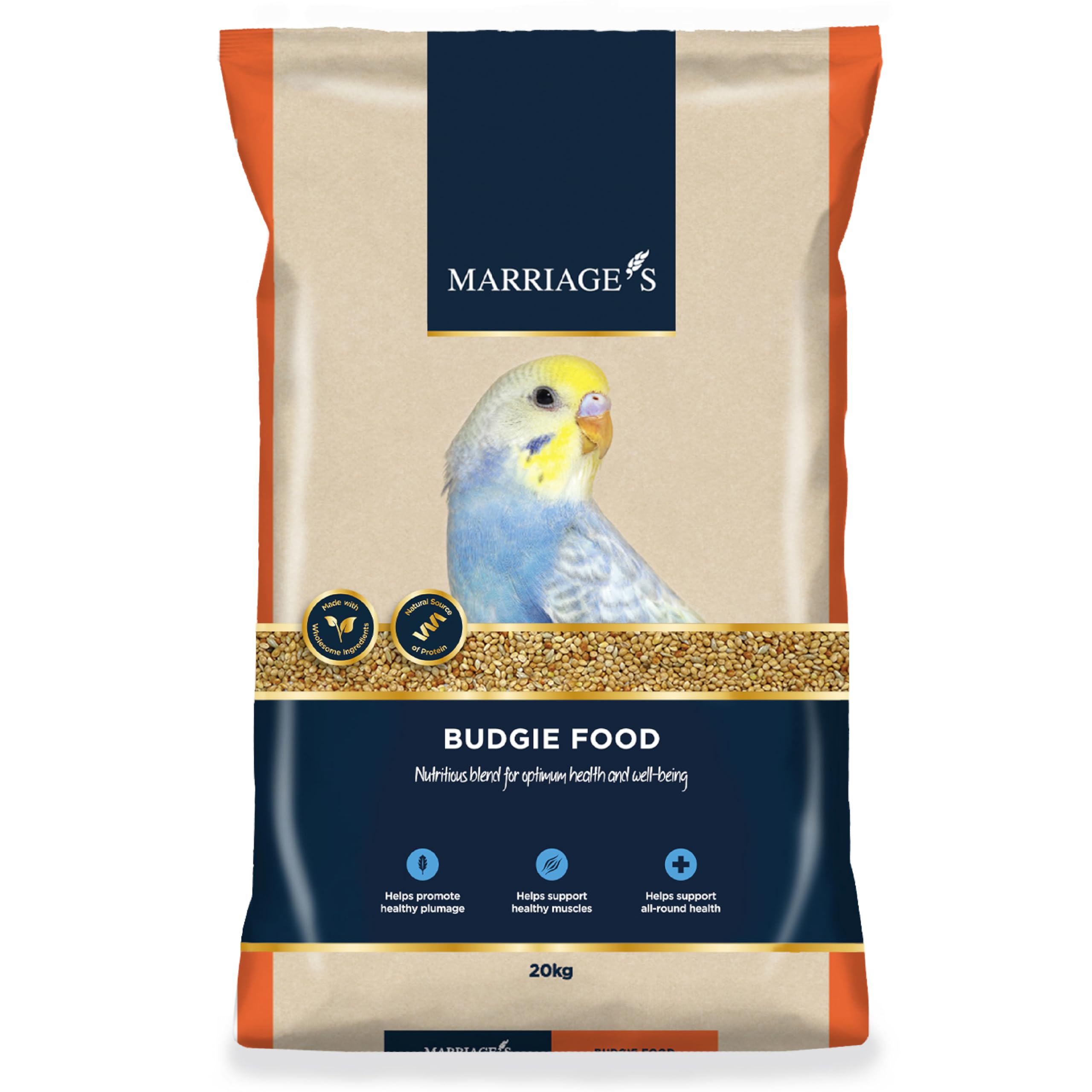 Marriages - Budgie Tonic Food, Budgie Seed and Bird Food with Red Millet, Oats, Nyjer Seed, Wholesome, Packed with Fibre and Protein (1kg) — view 8