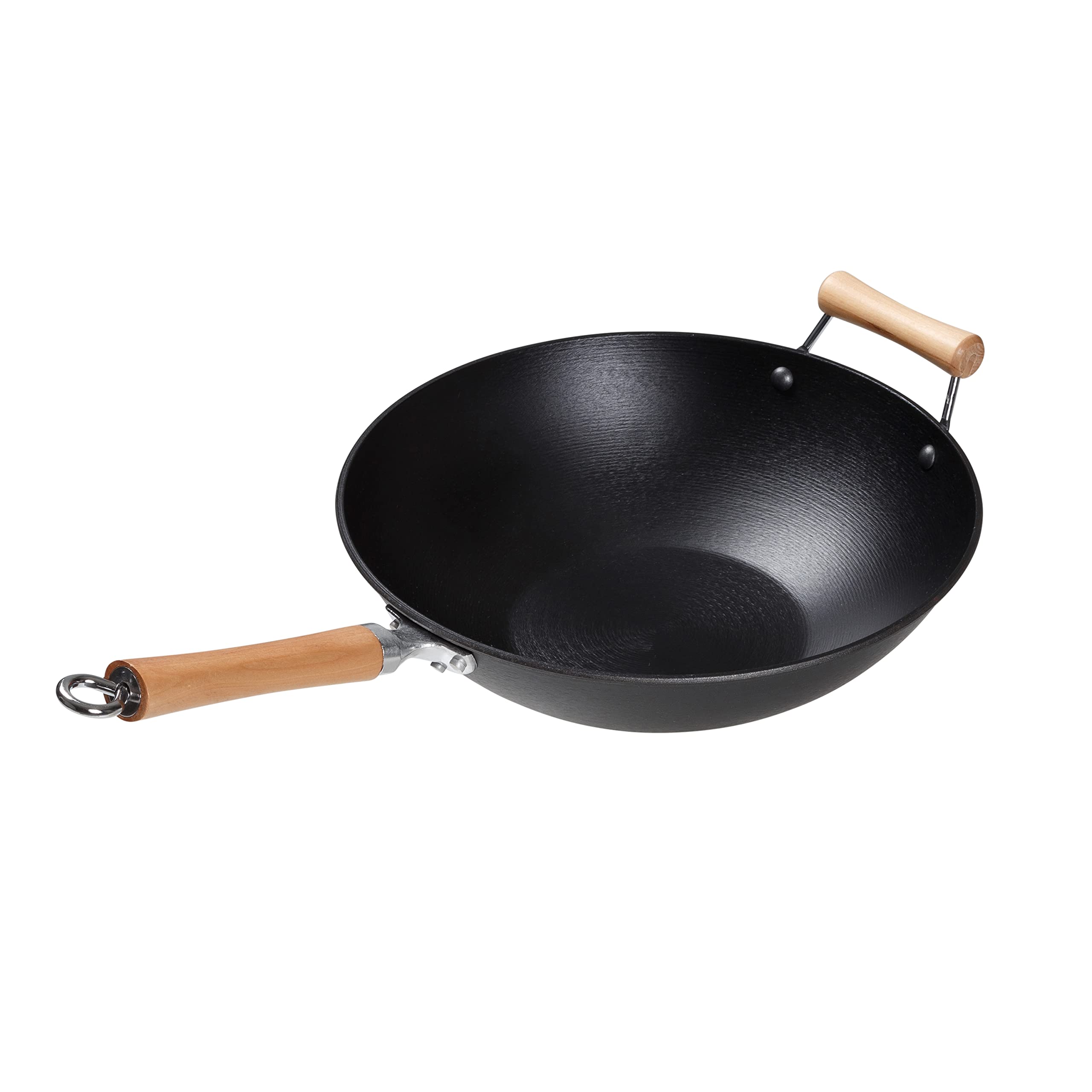 Joyce Chen Professional Series 14-Inch Cast Iron Wok with Maple