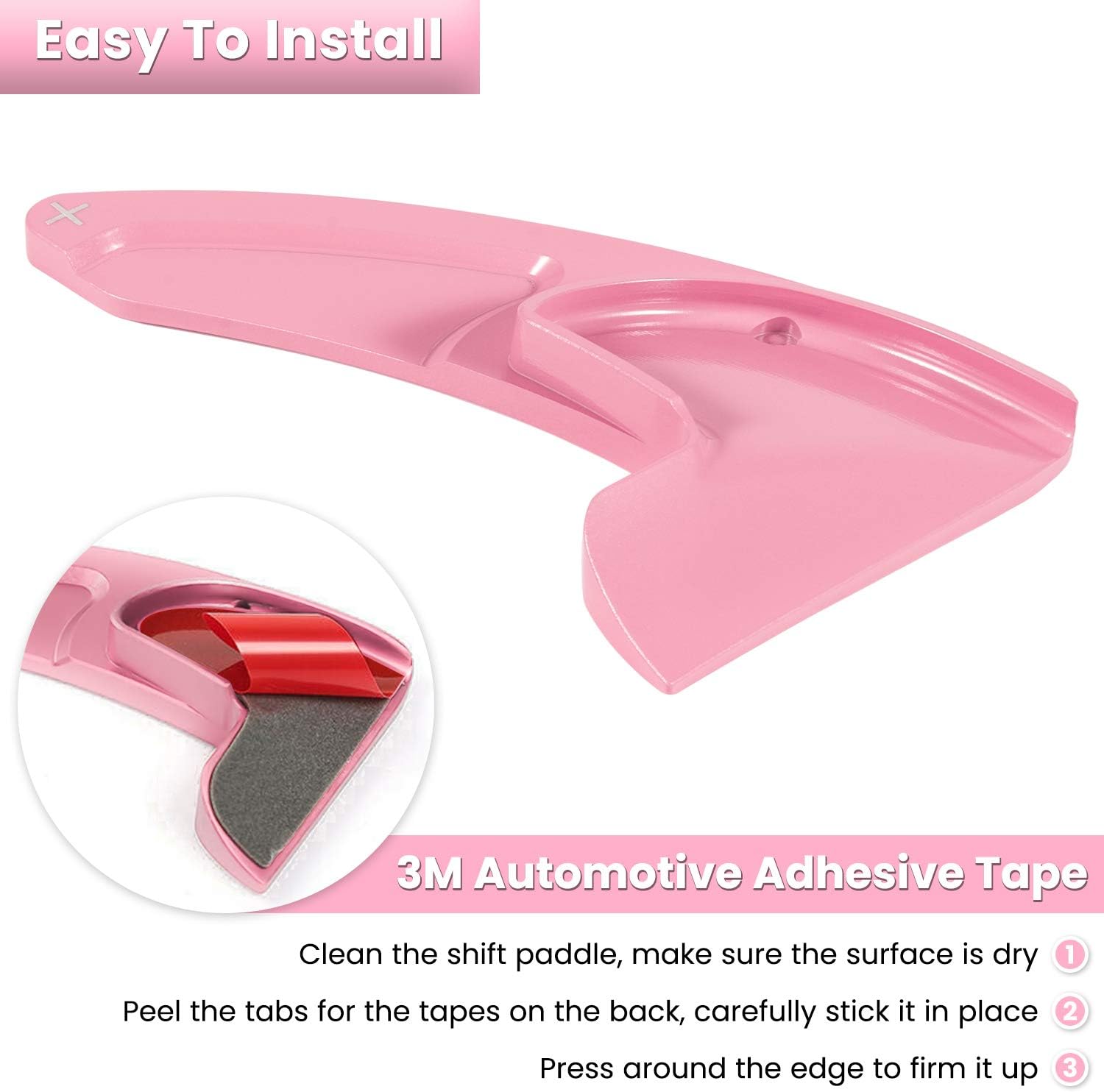 Steering Wheel Shift Paddle Extended Shifter Trim Cover for Dodge Challenger Charger Durango RT & Scat Pack 2015-2024, for Jeep Grand Cherokee 2014-2021 Interior Decoration Accessories (Pink 2PCS) image 4