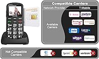 Vista 2 de USHINING Teléfono celular 4G LTE desbloqueado para personas mayores con Speed Talk Tarjeta SIM para personas mayores Característica Teléfono tipo C