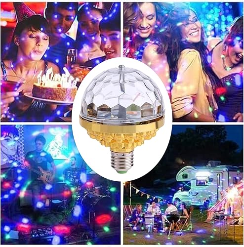 Miniatura 2 de Bola mágica giratoria colorida, bombilla de bola mágica giratoria colorida con enchufes, bola de discoteca LED 2022 para fiesta en el hogar,