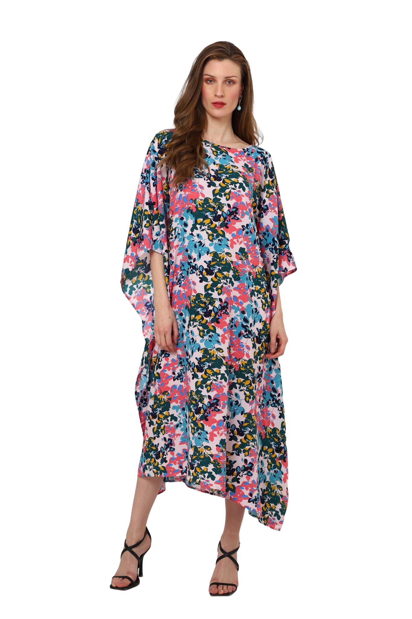 Robe de plage rouge fleuri ample chic pour vos vacances d'été - 8