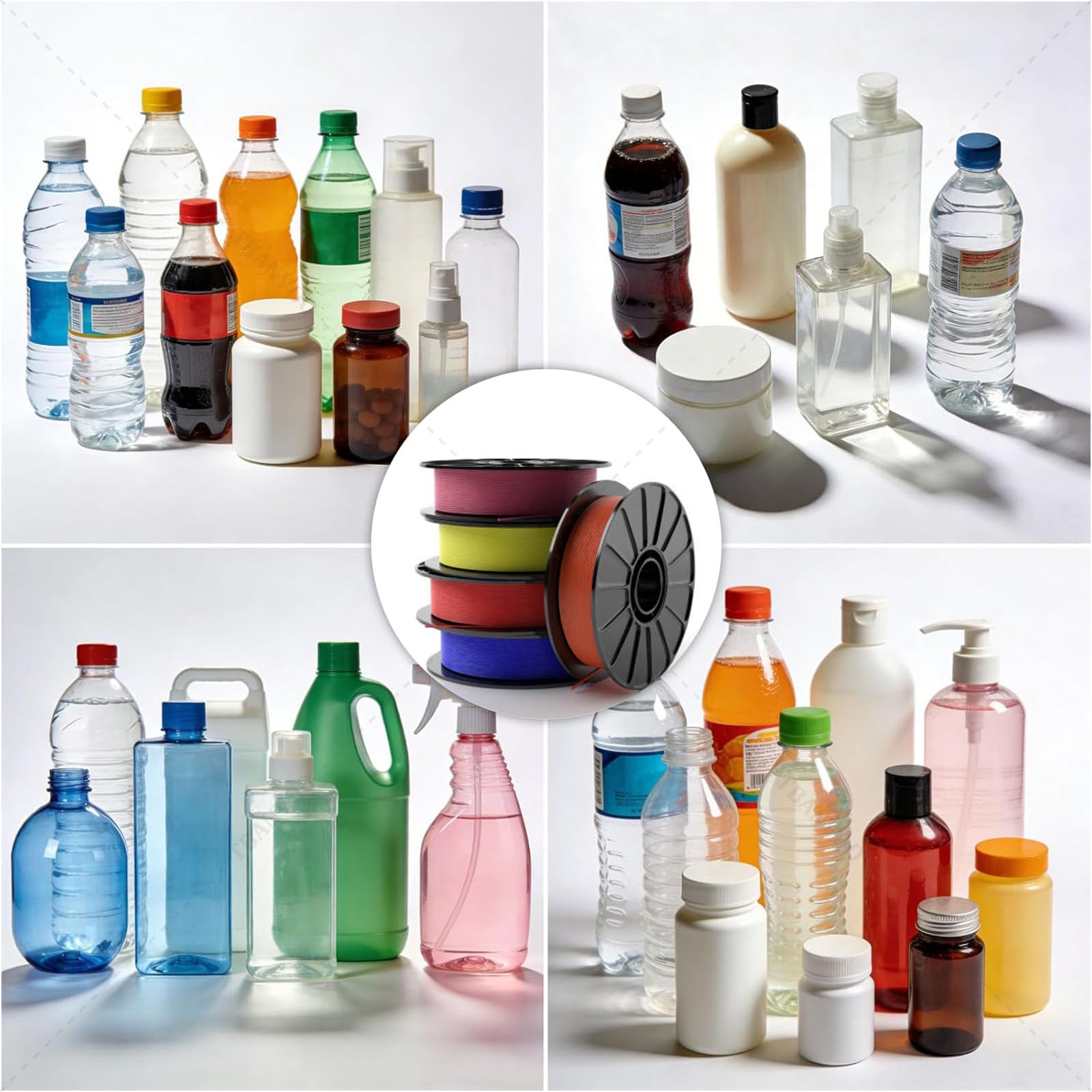 Extrudeuse de filament pour imprimante 3D, PET recyclé avec écran LCD réglable, contrôle de la température et de la vitesse, transforme les bouteilles en filament 3D pour projets créatifs