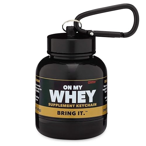 Miniatura 4 de OnMyWhey - Llavero de embudo de proteína en polvo y suplementos contenedor portátil para llevar para el gimnasio entrenamientos fitness y viajes