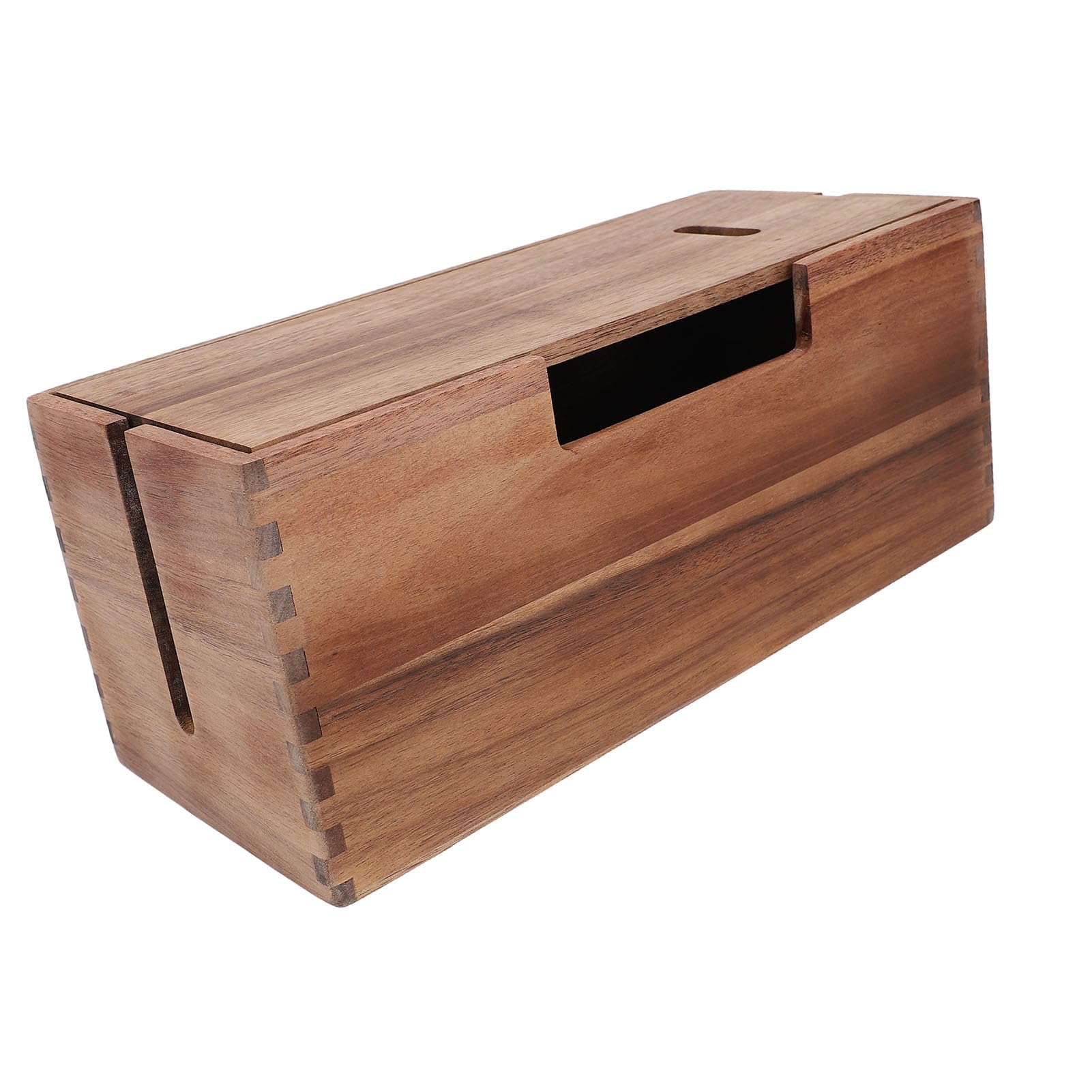 Generic Kabelmanagementbox aus Holz, Eleganter Kordel-Concealer-Organizer für Büroschreibtische und Heimstudios, 32 X 14 X 13 cm