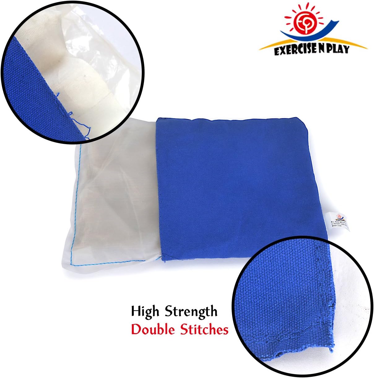 EXERCISE N PLAY Cornhole Bags Set-Premium All Weather Resistant Duckcloth Corn Hole Bags Set of 8 for Cornhole Bean Bag Toss Games Cornhole Outdoor Games -Regulation Size & Weight-Includes Tote Bags : Sports & Outdoors