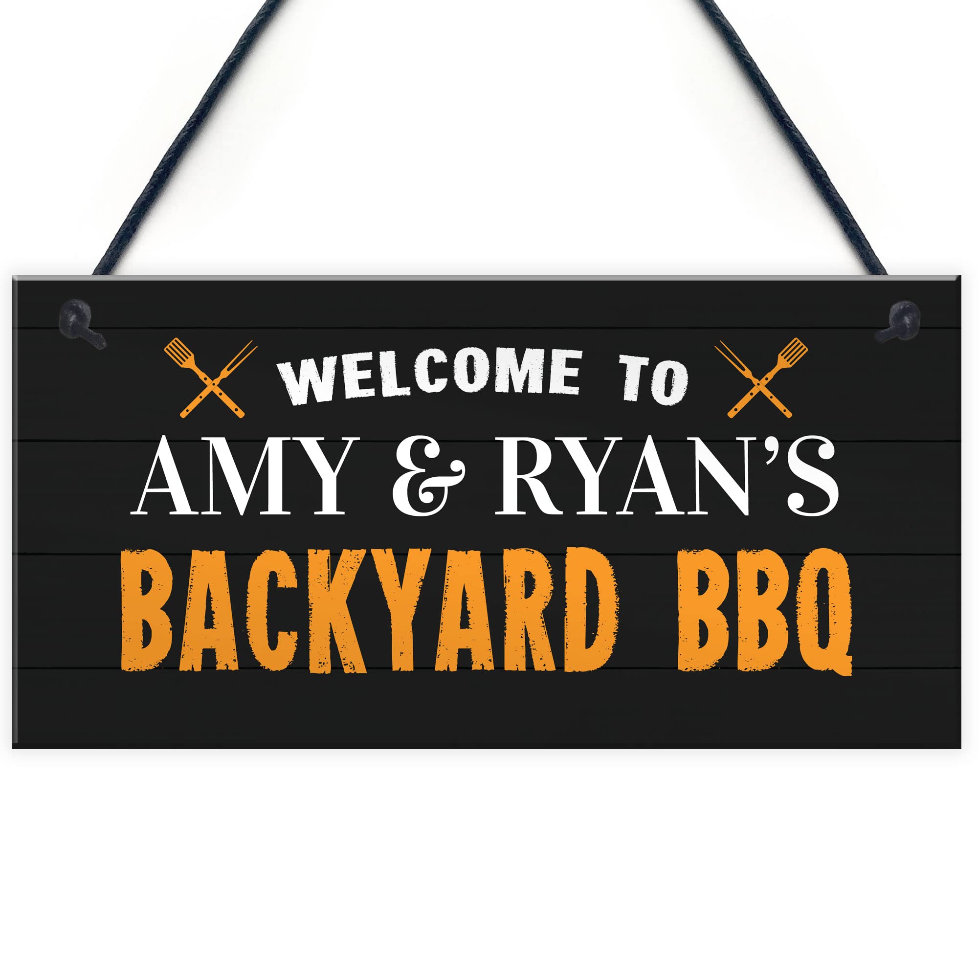 Red Ocean BBQ Signs For Outside, BBQ Signs For Garden, Personalised Garden Sign, Welcome Signs, Garden Signs And Plaques, Shed Sign