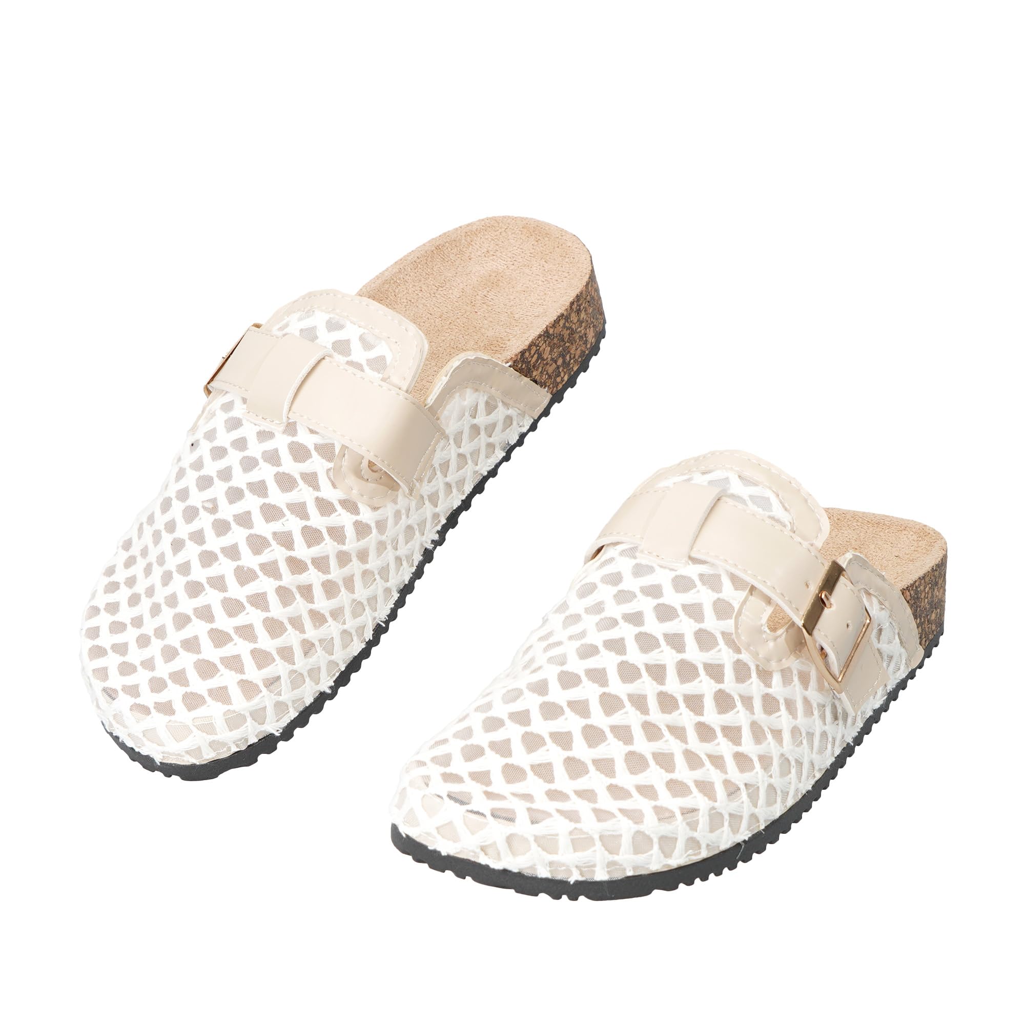 Ciabatte Donna Con Suola In Sughero Zoccoli Donna Legno Forate Sabot Eleganti WCT260408 IT