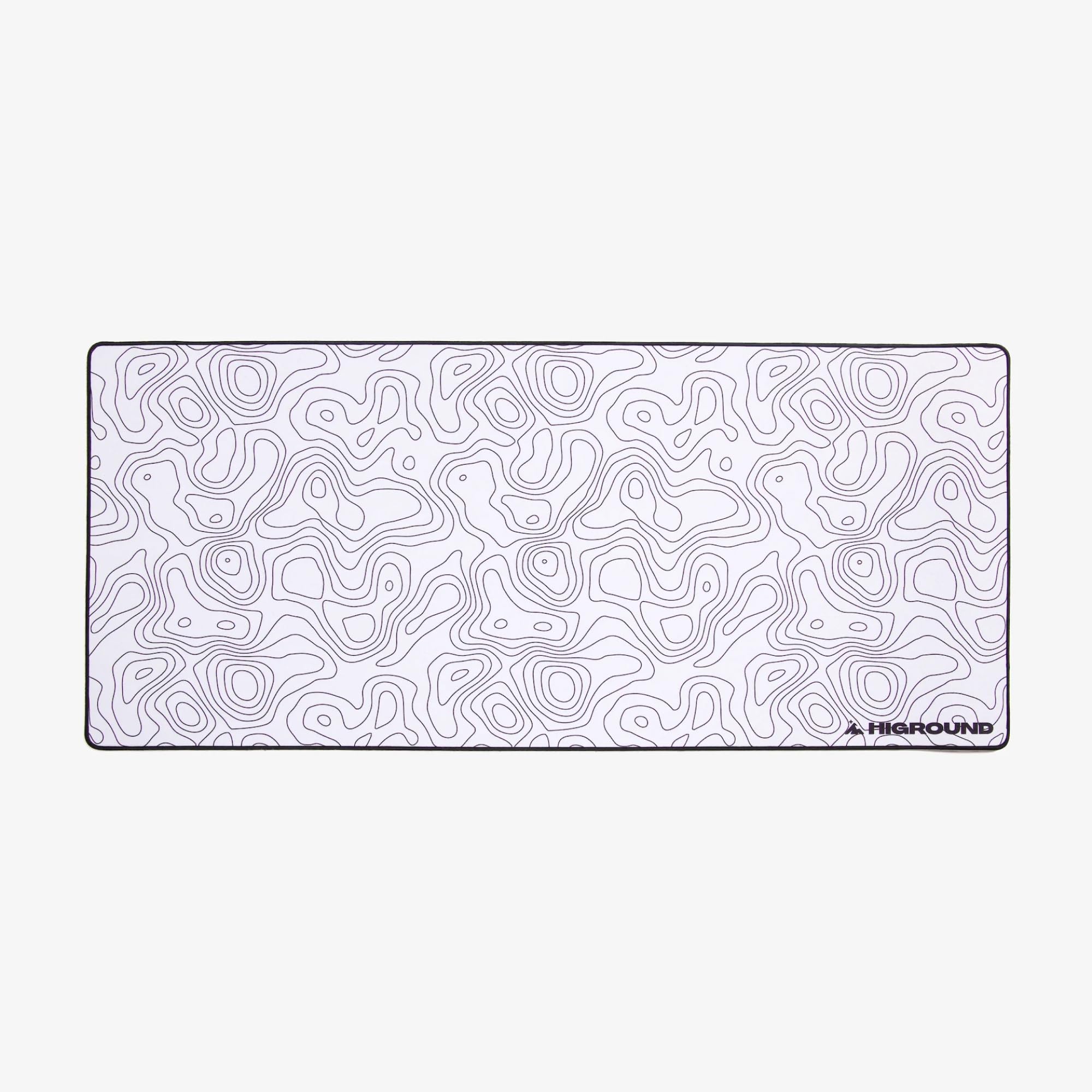 Higround SNOWSTONE XL Topograph Gaming Mousepad, Cool Medium Speed Desk Mousepad, Computer Mouse Mat, Flat Stitched Edge, Full Range of Motion, Non-Slip Rubber Base, Perfect for Gamers & Office Use