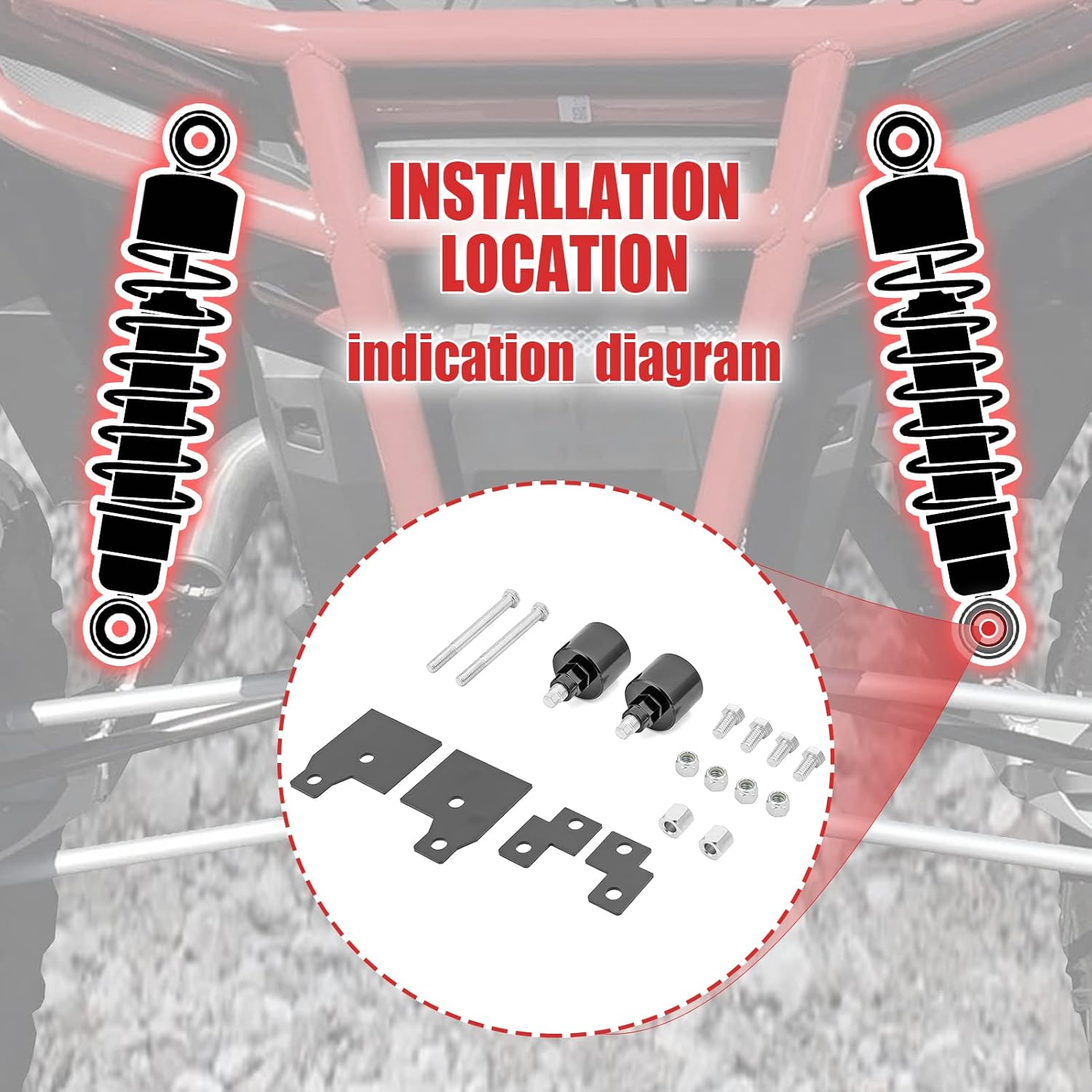 Wsays Front & Rear 2'' Lift Suspension Kit Compatible with Polaris sportsman 500 570 600 700 800 1999-2025