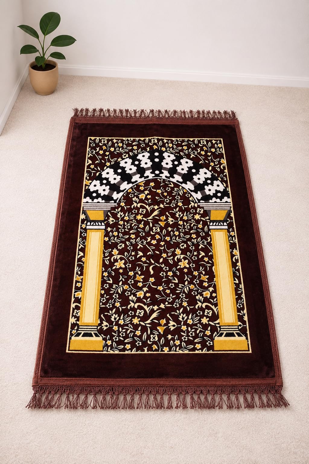 Janamaz Prayer Mat - Turkey Velvet, Aasan Comfort -6