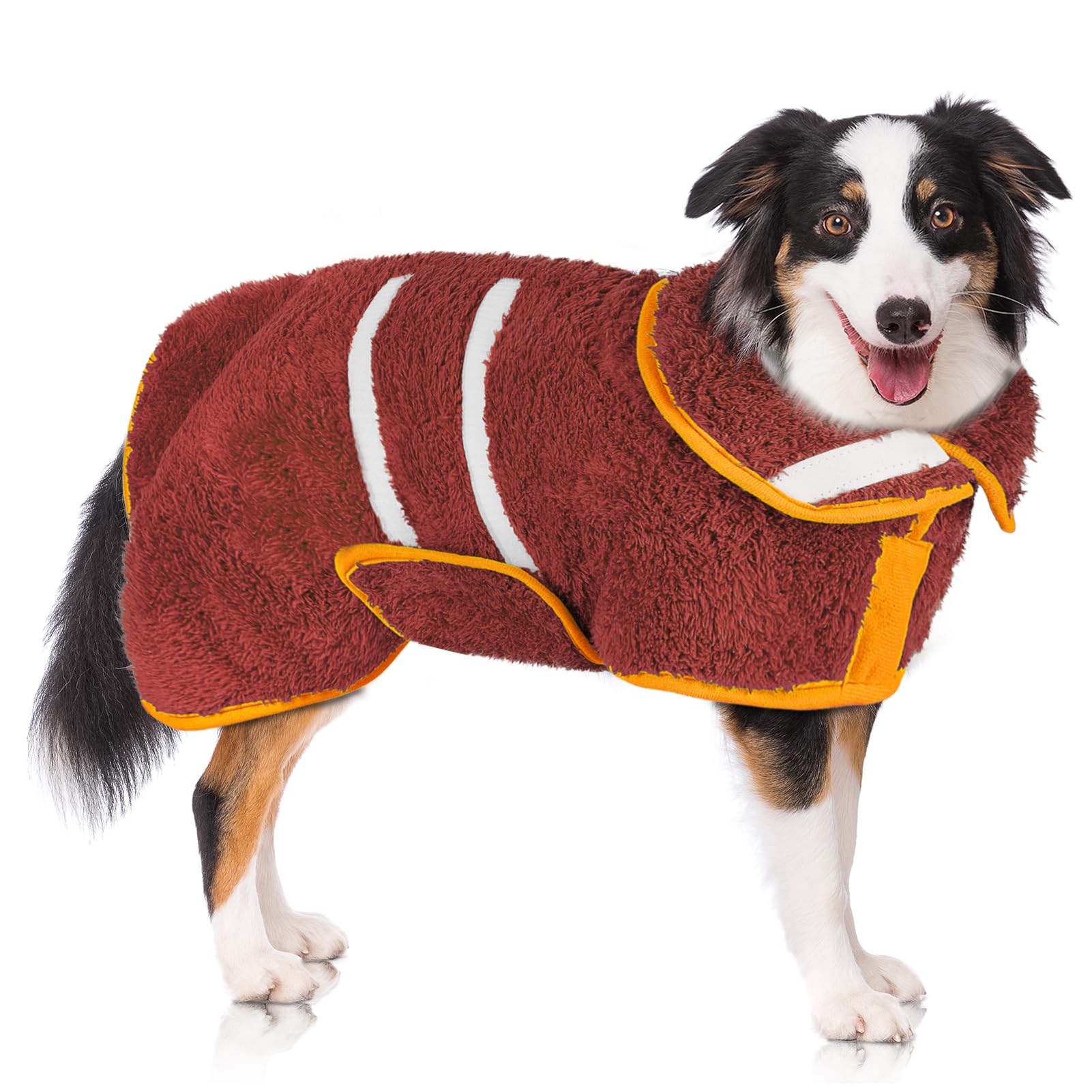 Dog Bathrobe Super Absorbent Dog Towels Large Quick Drying Robes for After Bath Soft Adjustable Warm Keeping Dogs Towel(S-XXL)