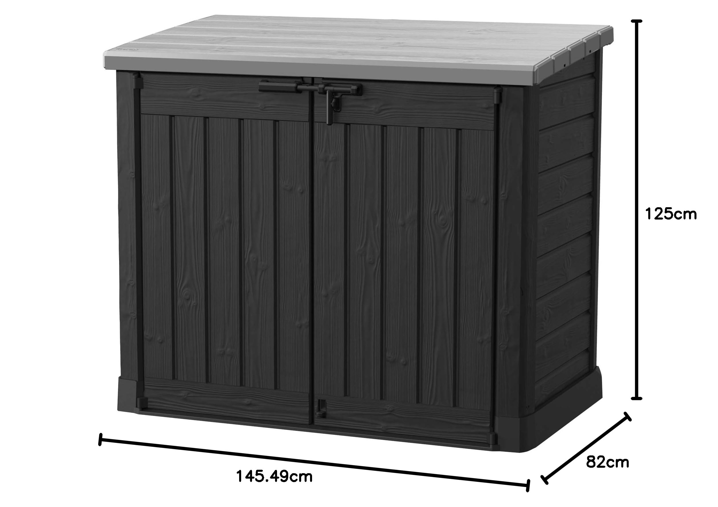 Koll Living Mülltonnenbox für 2x 240 Liter Mülltonnen mit Belüftung schimmelfrei