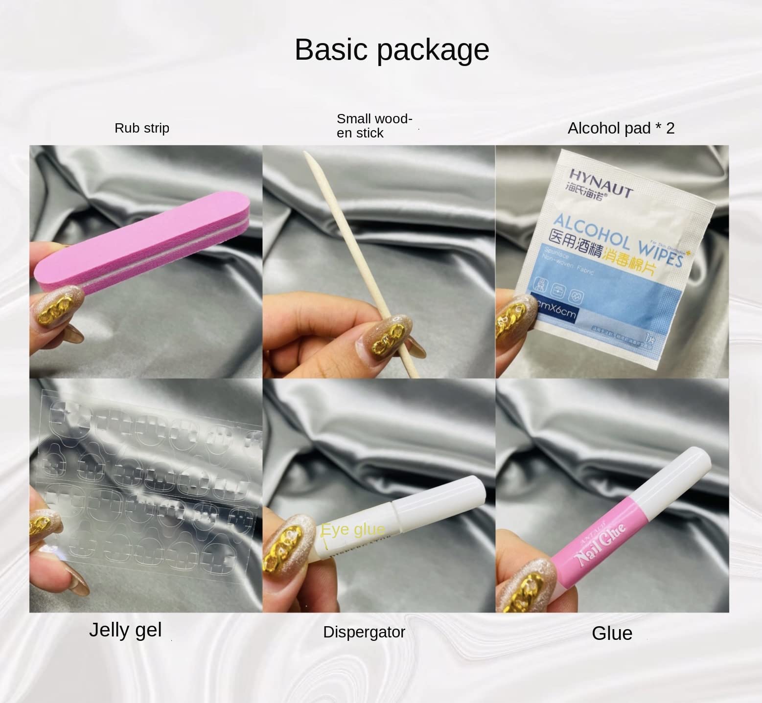 Unghie a pressione, 10 pezzi di manicure indossabili, unghie finte fatte a mano, set di unghie finte artificiali riutilizzabili per donne e ragazze (XL) (L)