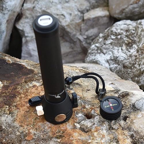 Miniatura 8 de Eagle Beam - Linterna de escape, recargable, recargable solar, banco de energía, linterna, imán, rompecristales, cortador de cinturón de seguridad,