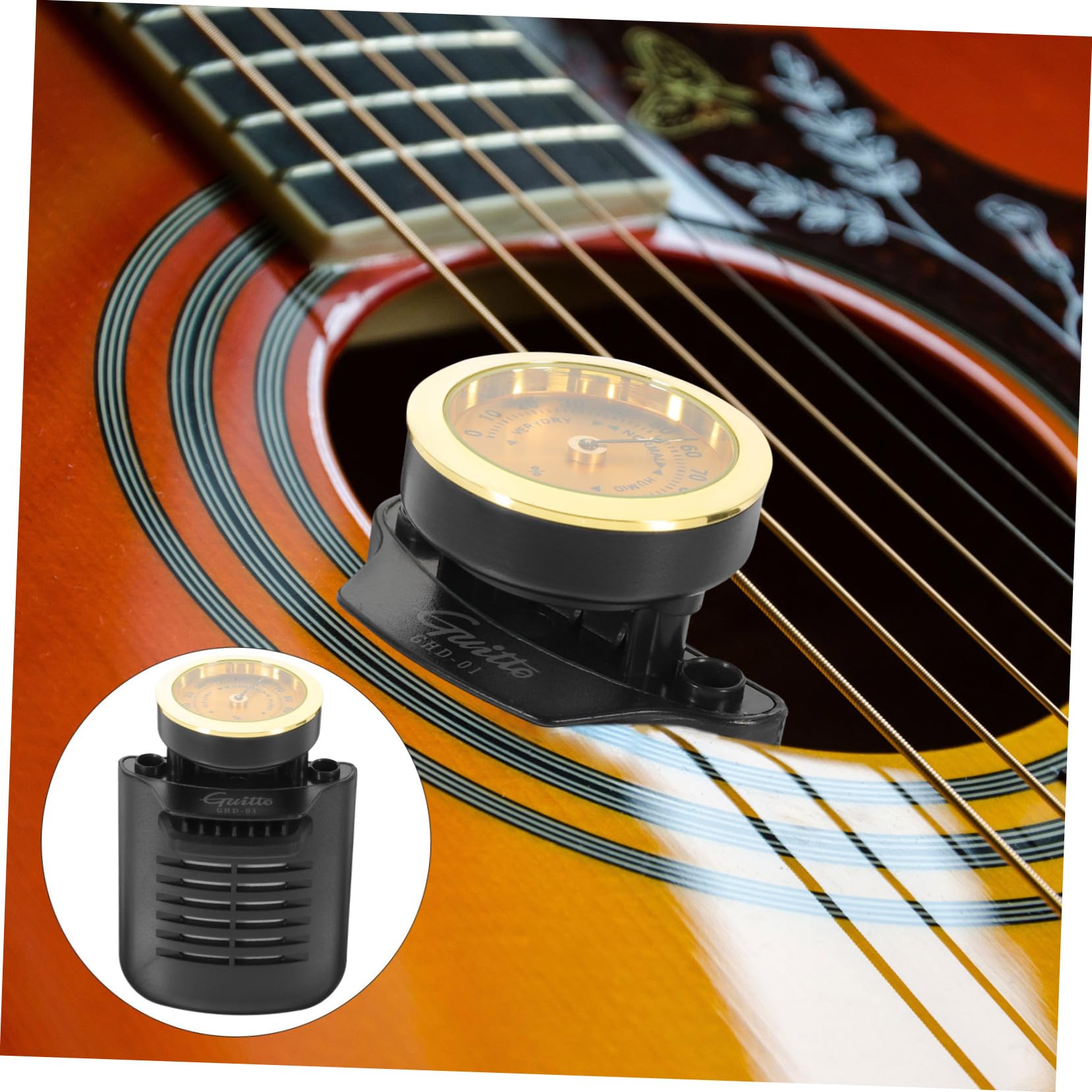 SHOWERORO 3piezas Humidificador Para Guitarras Control De Humedad Para Sonido Humidificador Para Guitarras Clásicas y Ukuleles Mantenimiento Eficaz y Seguro Diseño De Esponja Sin Contacto