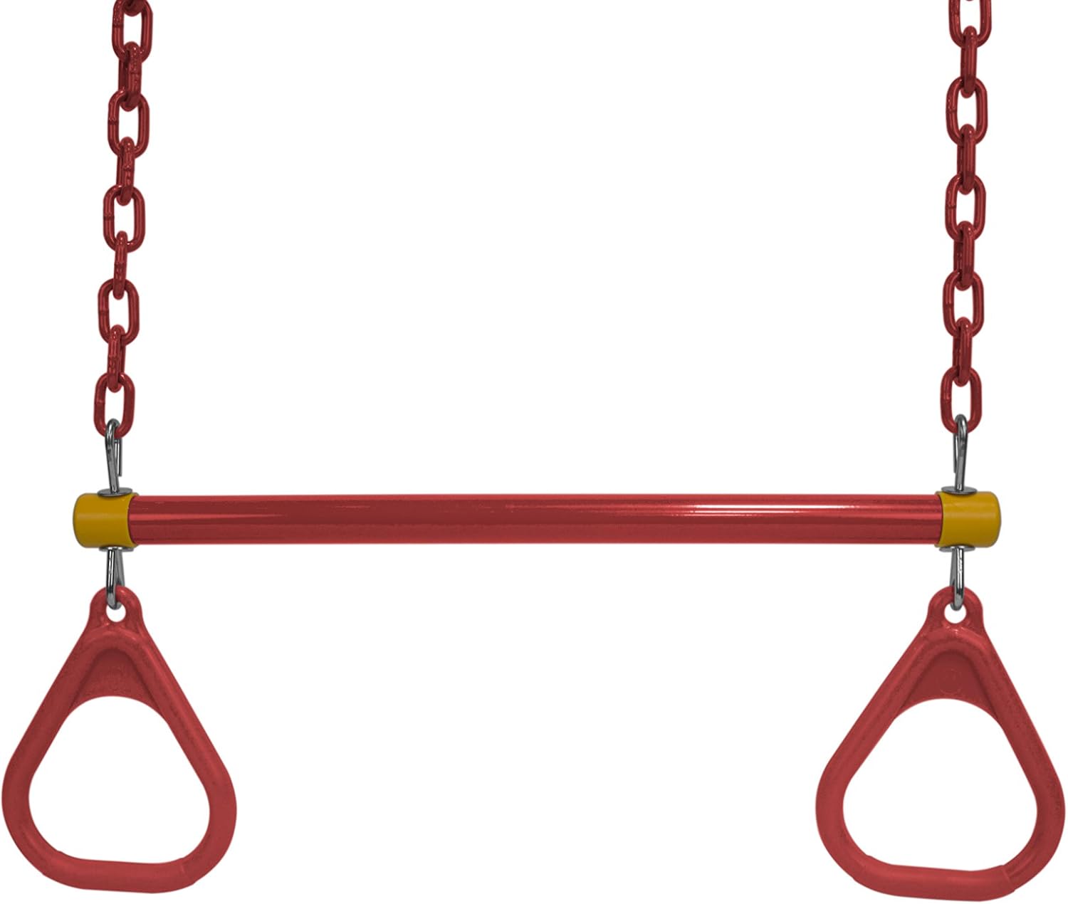 American Swing Red Trapeze Bar with Red Rings - Trapeze Bar Combo - Residential Only : Toys & Games