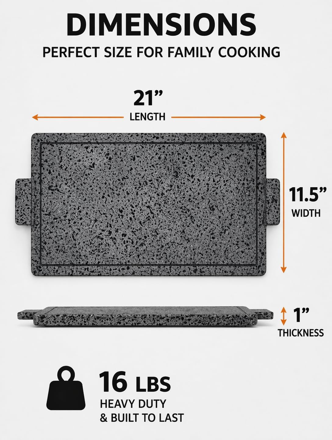 Volcanic Stone Comal- Handmade Mexican Coocking Griddle- Lava Stone Surface For Tortillas, Meat & Outdoor Cooking- Heavy Duty Traditional Comal