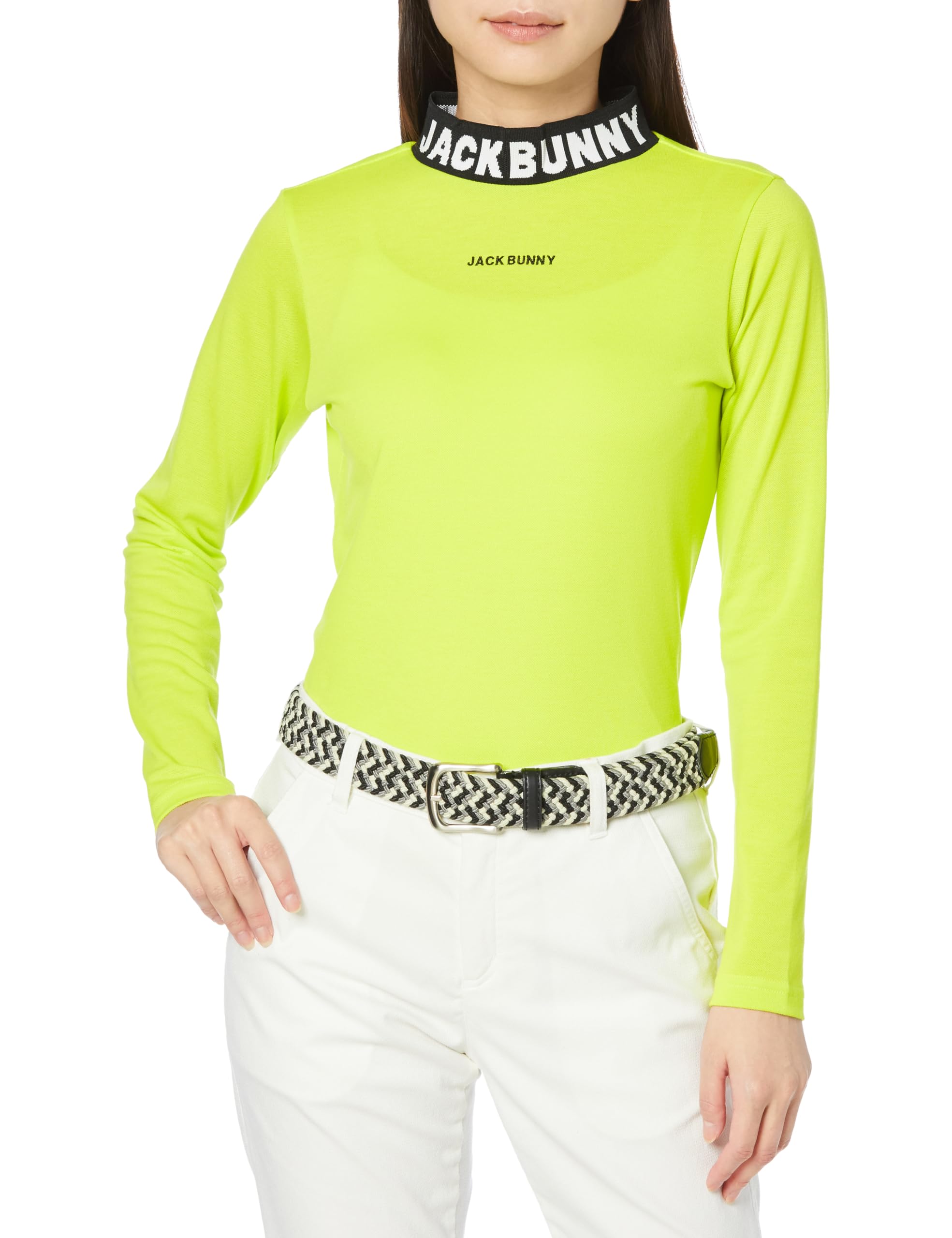 新品 ジャックバニー 長袖ベアカノコ モックネックシャツ(5)サイズL/黒 新品 ジャックバニー 長袖ベアカノコ モックネックシャツ(5