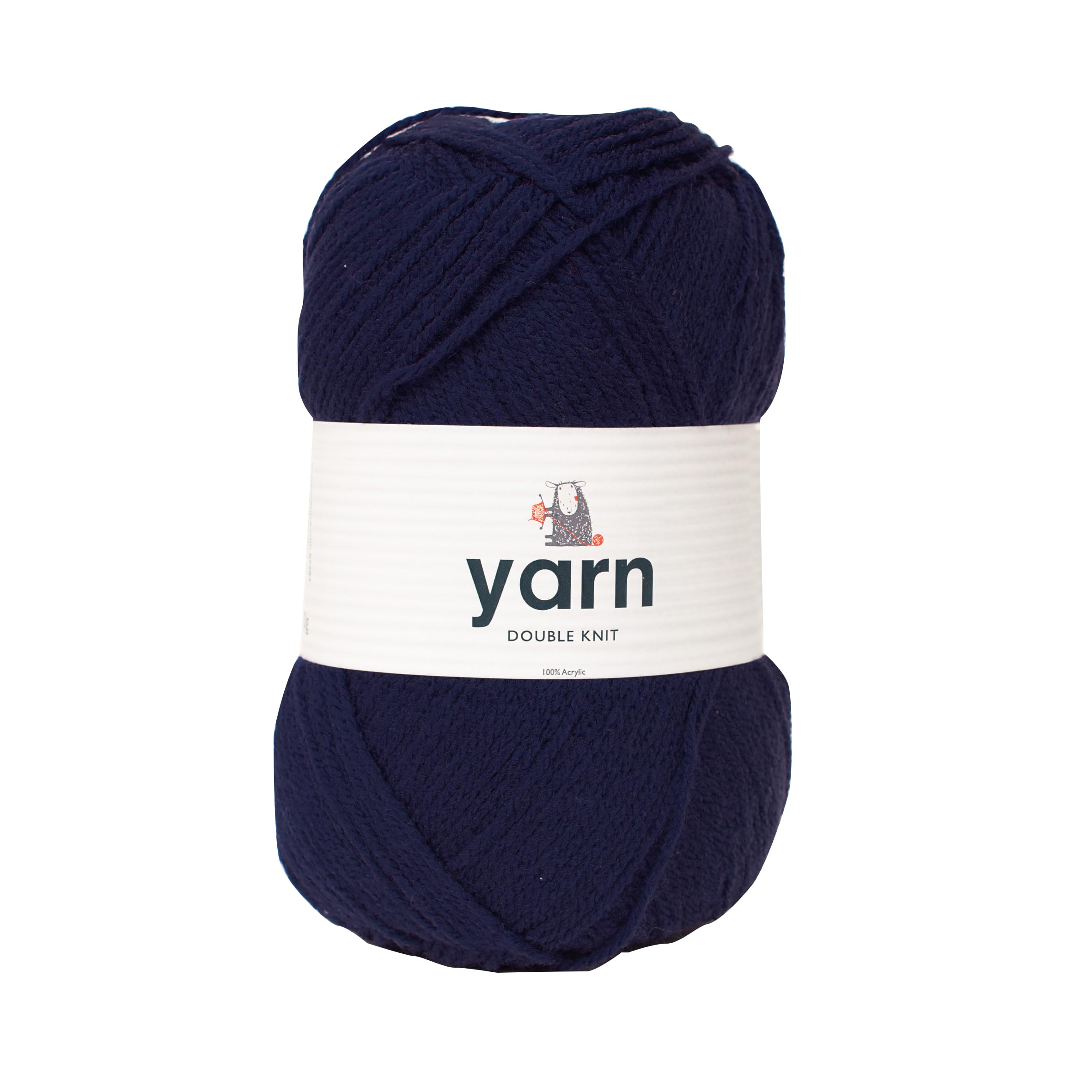 Korbond DK Navy Yarn - 100g Acrylic Yarn - Lightweight, Hypoallergenic & Durable (290m Total)