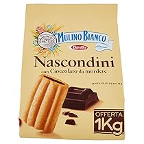 Mulino Bianco Biscotti Frollini Nascondini con Cioccolato da Mordere, Senza Olio di Palma, Colazione Ricca di Gusto, 1 Kg