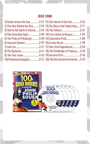 Vista 7 de 100+ Sousa Marches John Philip Sousa - U.S. Marine Band - New Digital Recordings Inc. “The Washington Post” “Stars & Stripes Forever” “Liberty Bell