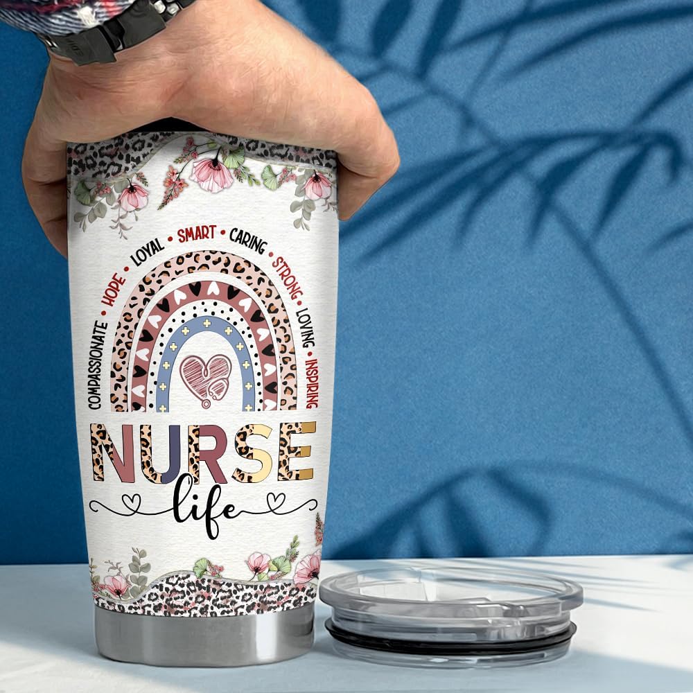 SANDJEST Nurse Tumbler 20oz Stainless Steel Insulated Coffee Travel Mug Cup Gift for Nurses Week, Graduation, Birthday, Christmas - Image 5