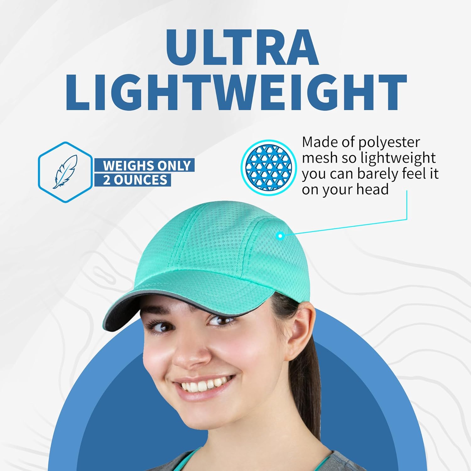 TrailHeads Women's Race Day Performance Running Cap, Lightweight & Quick Drying Mesh Sports Hat with Reflective Trim - Image 3