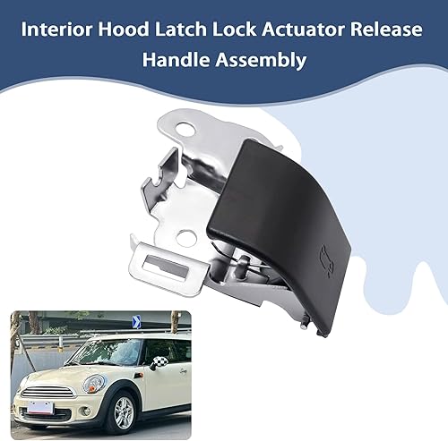 Miniatura 3 de FZJDSD Manija interior de liberación del capó compatible con Mini Cooper R5x 2007 2008 2009 2010 2011 2012 2013 2014 2015 Reemplazo 51237149591