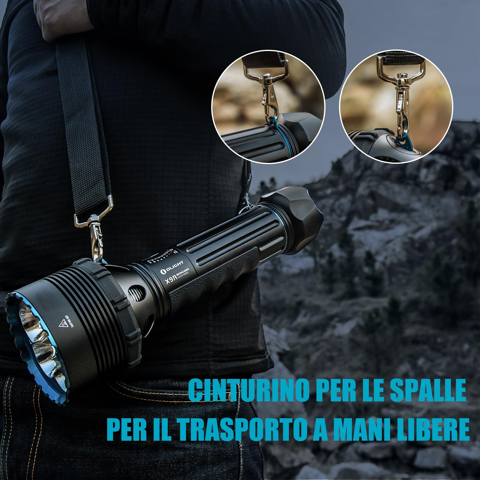 オーライト X9R MARAUDER 25000ルーメン OLIGHT X9R Marauder Torcia Potente ricaricabile di 25000 lumen