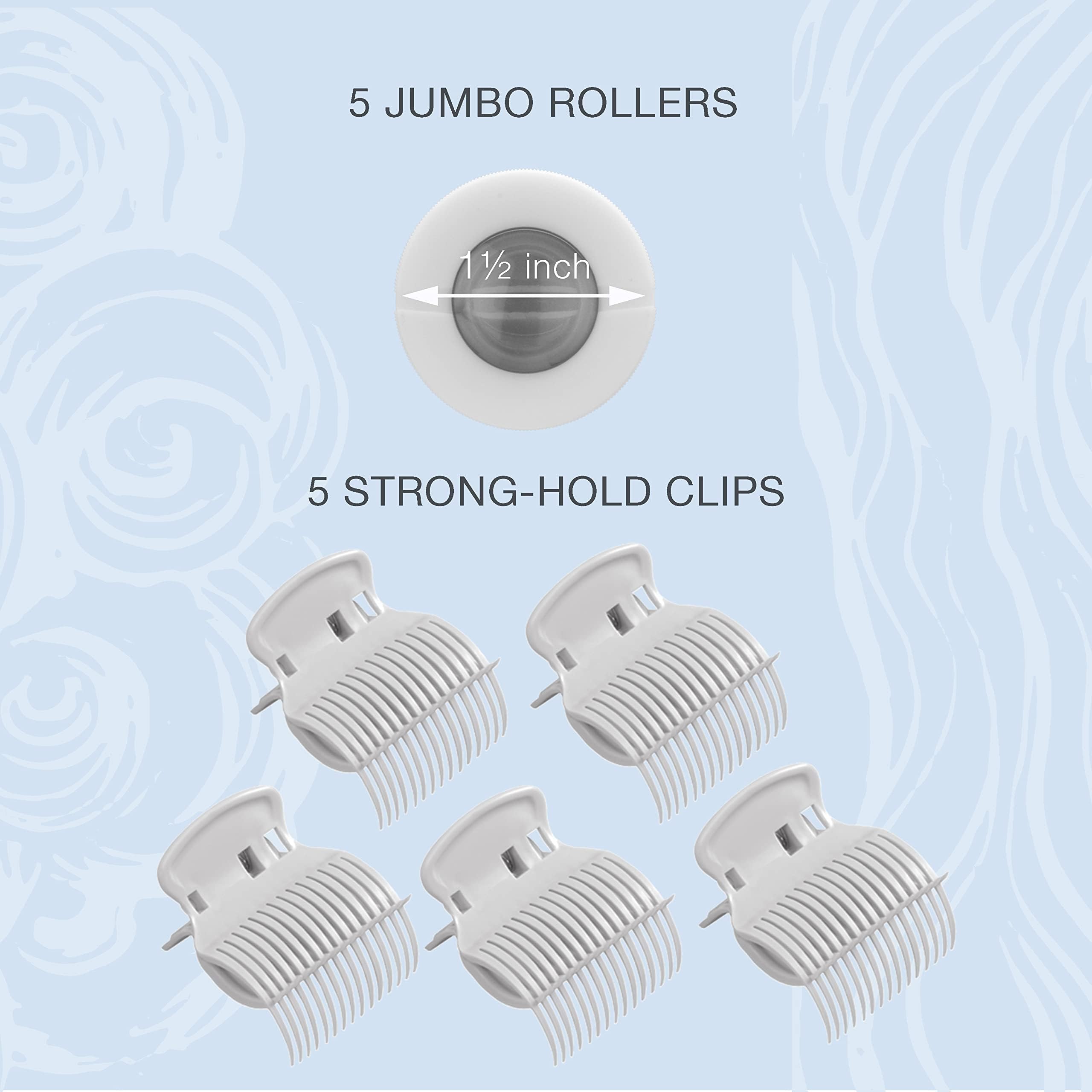 Conair Jumbo Ceramic Hot Rollers Hair Setter with Clips
