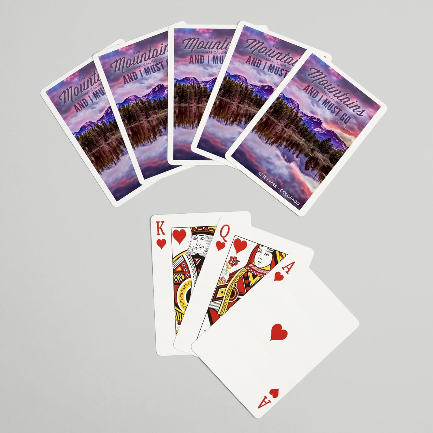 Lantern Press John Muir, The Mountains are Calling, Estes Park, Colorado, Sunset and Lake, Photograph, 52 Playing Cards for Adults, Poker Size Card Deck