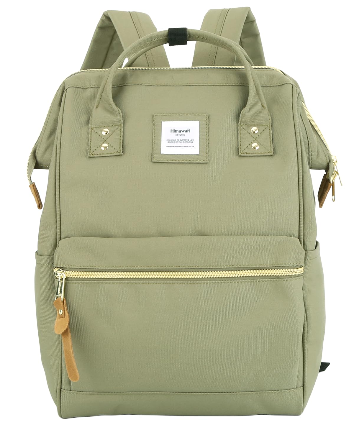 Himawari Travel Backpack with USB Charging Port 15.6 Inch Doctor Work Bag laptop backpack for Women&Men(9001- Olive Green-24#)