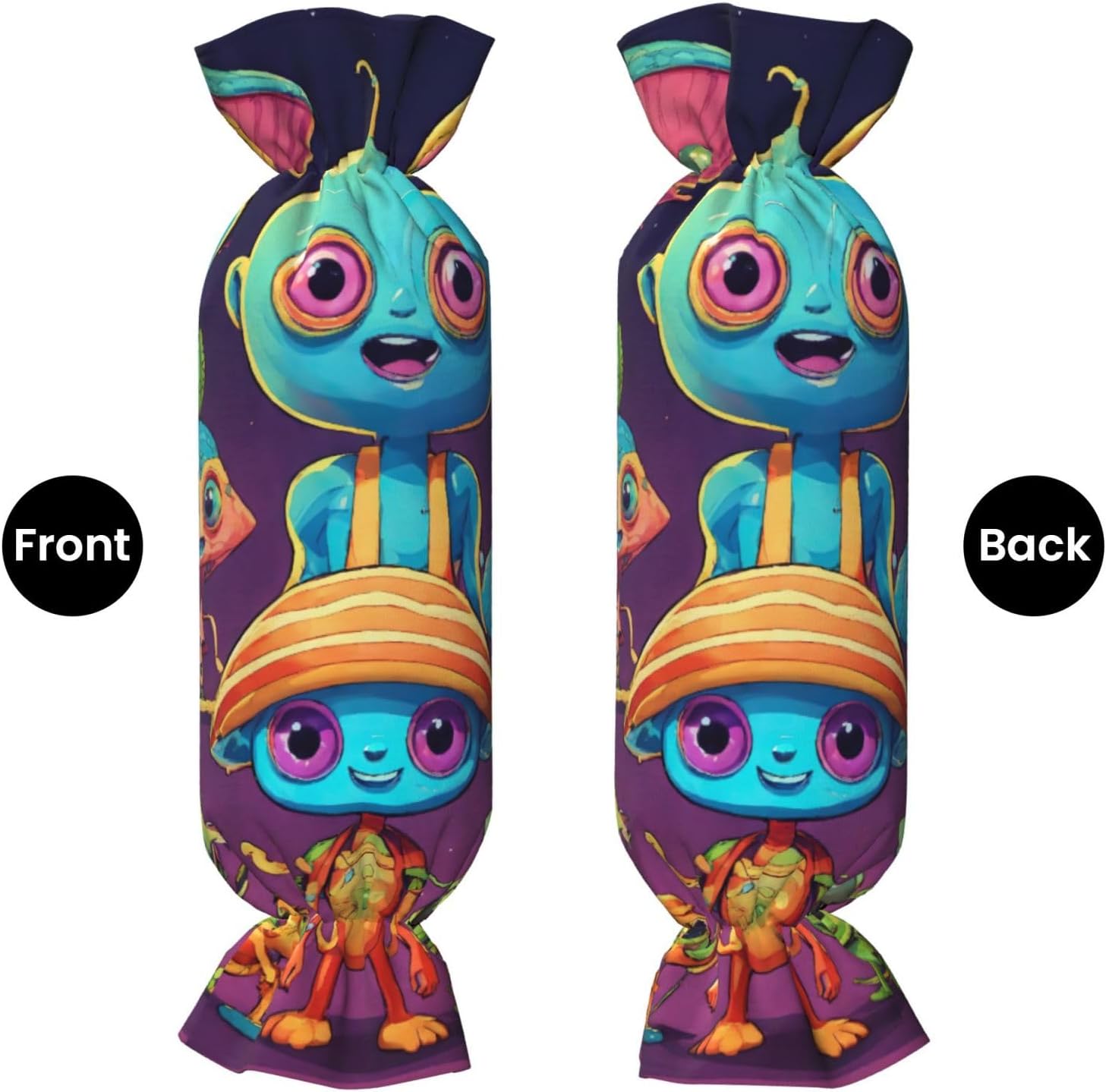 Astronaut and Alien Print Candy Cylindrical Comfortable Pillow Throw Pillows Home Decor Easy Maintenance