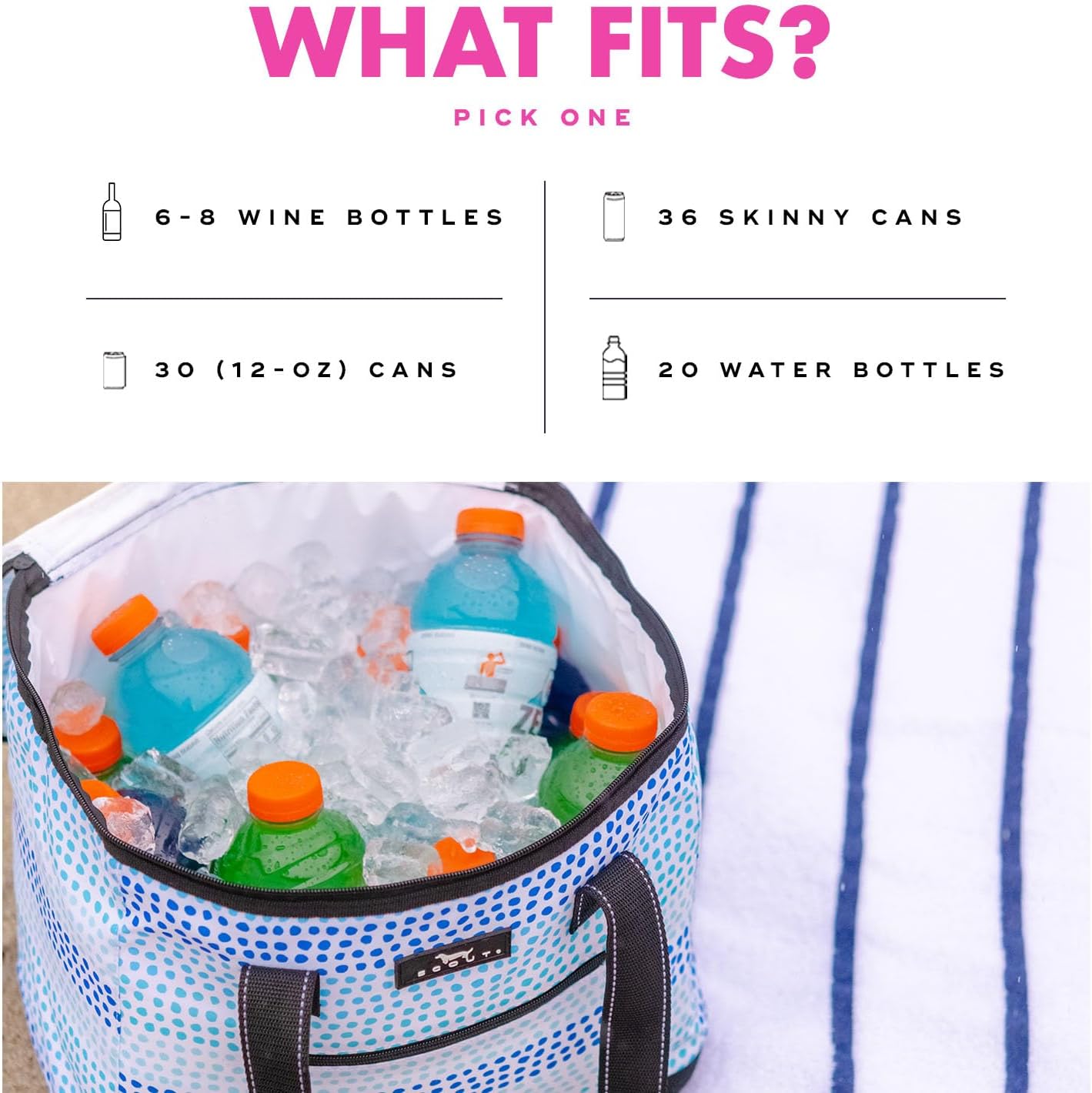 SCOUT The Stiff One - Large, Soft, Lightweight, Insulated Cooler with Hard Bottom, Beach, Family, Travel, Picnic Cooler - Image 3