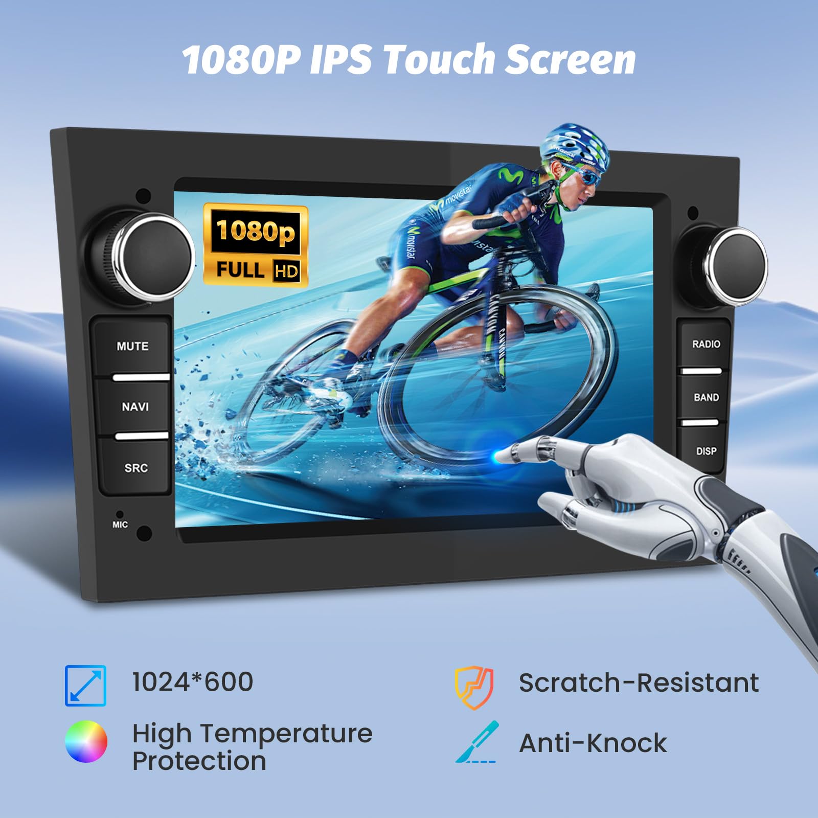 [2G+64G] Hikity Autoradio Navi Für Opel Antara Corsa Meriva Astra Vivaro Combo Android Wireless Carplay 7 Zoll Bildschirm Radio mit Android Auto GPS WiFi Rückfahrkamera FM RDS DSP MIC