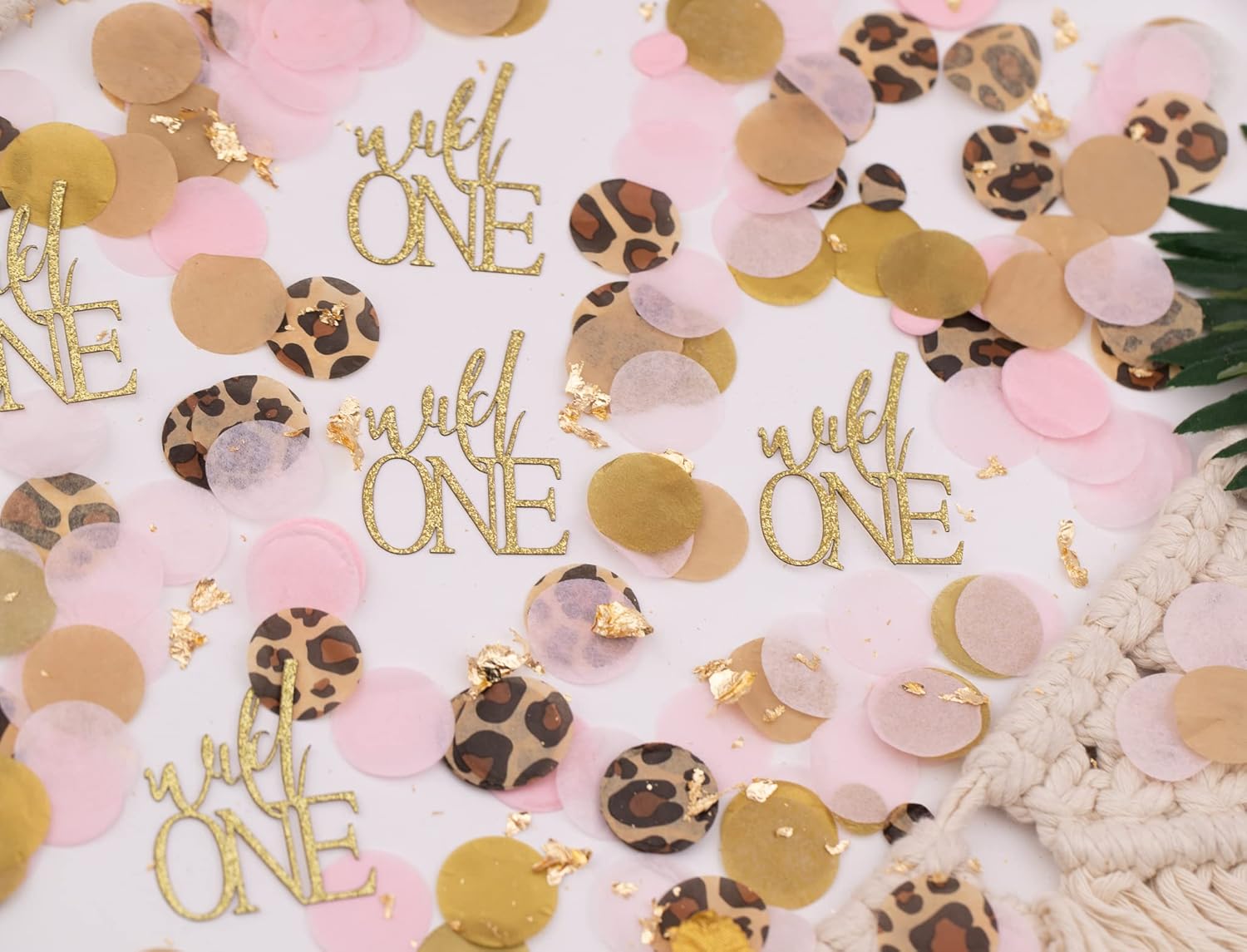Wild One Birthday Decorations for Girl Pink Safari Party, Confetti : Handmade Products