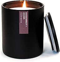 Vista 24 de Calyan Wax Co. Vela perfumada de palo de rosa y ámbar – 75 horas de combustión – Velas de cera de soja no tóxicas de lujo – Vela en tarro negro