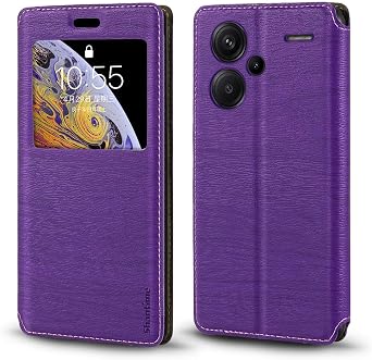 Window Leather Case for Redmi Note 13 Pro+ 5G - Purple