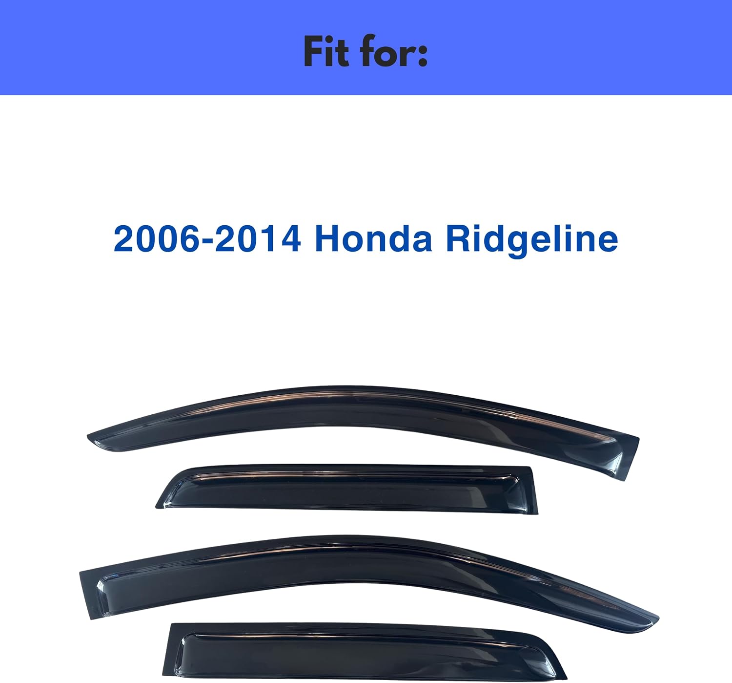 IG Window Visors Fit for 2006-2014 Honda Ridgeline, Out-Channel Rain Guards Vent Wind Deflectors 4PC, Car Accessories for 06-14 Ridgeline
