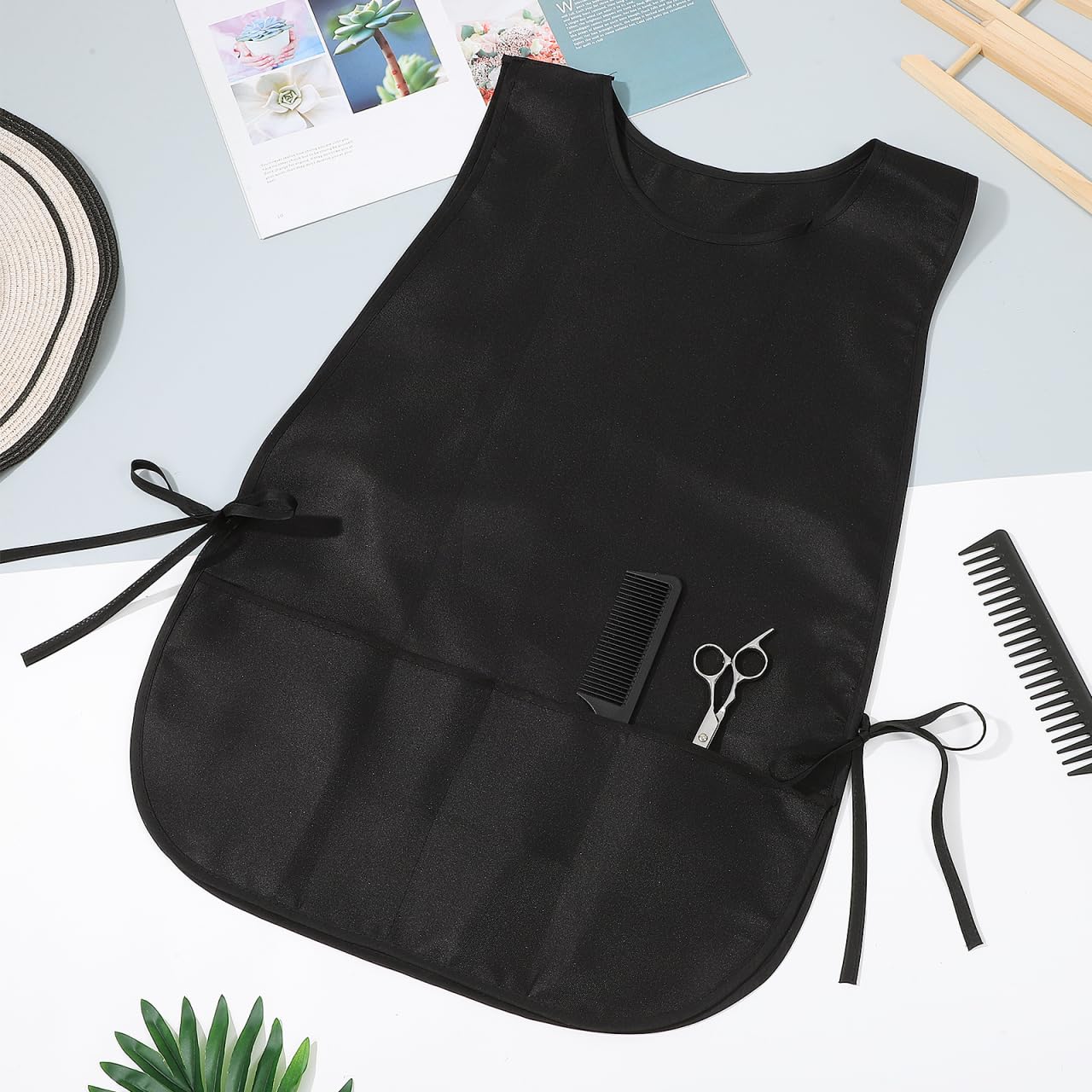 Zerodeko Delantal De Peluquero Resistente A Las Manchas Y Uniforme De Peluquero Para Hombres Y Mujeres Delantal De Peluquería