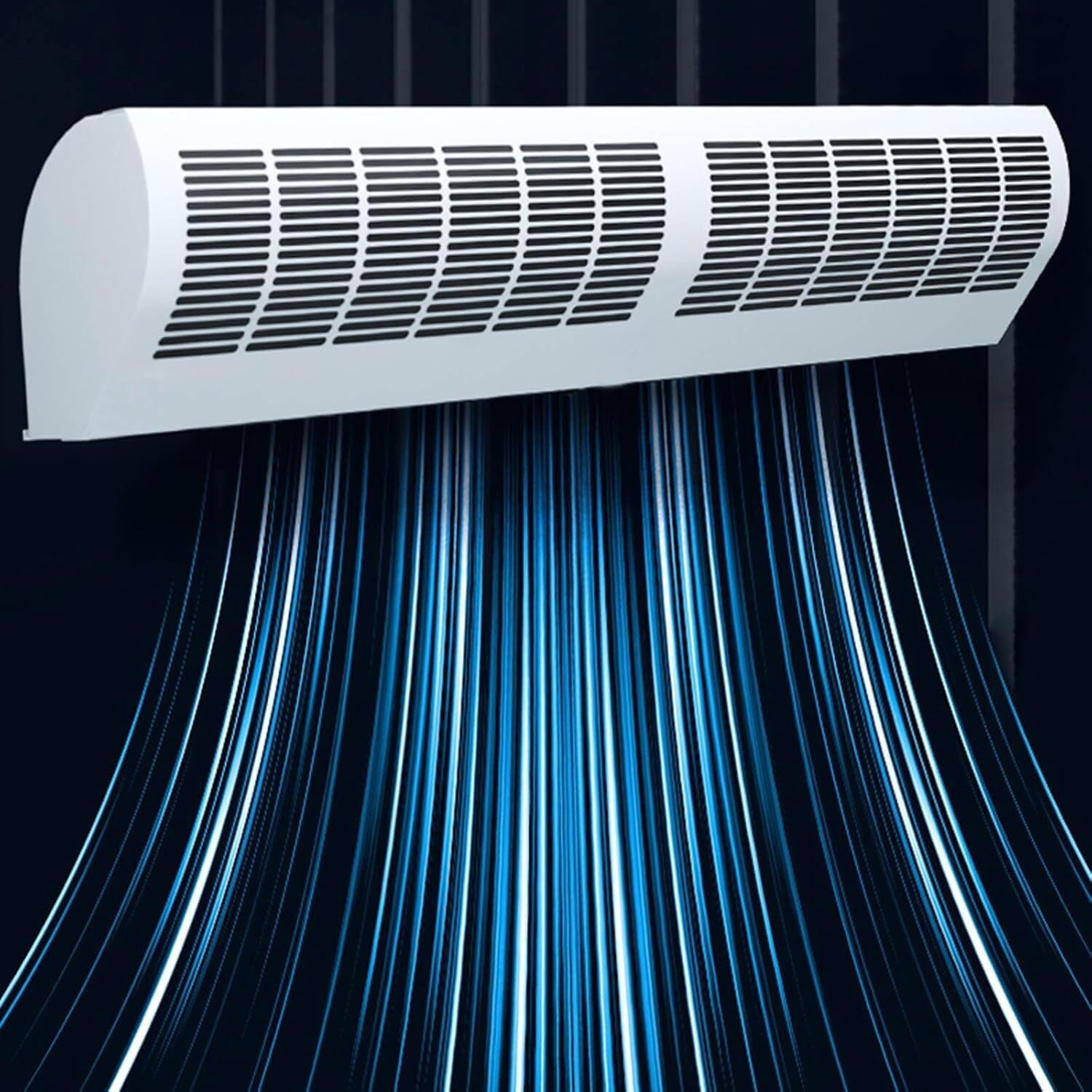 Rideau d'air vent fort avec télécommande pour portes larges