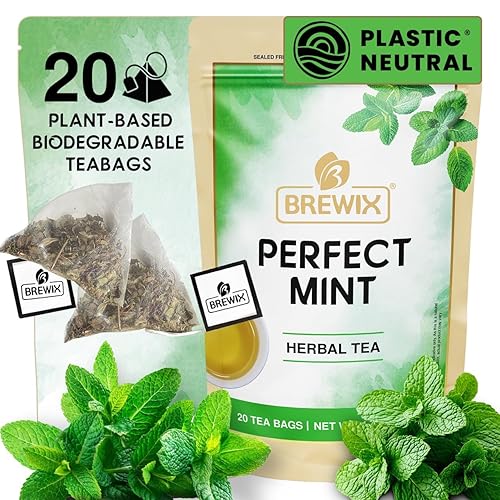 Vista 171 de BREWIX Bolsas de té de albahaca sagrada (15 bolsas de té piramidales) Camiseta con hojas de tulsi y manzanilla Sin cafeína, té de hierbas