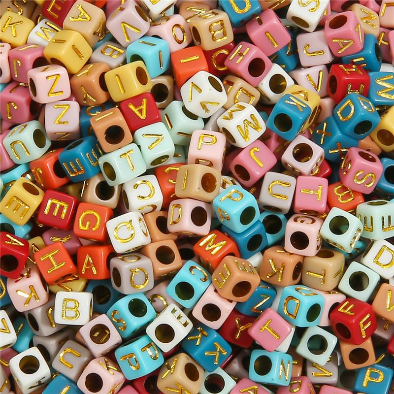 1000 Pcs Perline Con Lettere Braccialetti Dell'alfabeto Perle Di